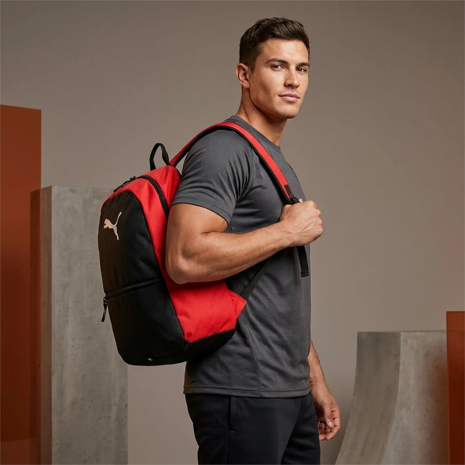 Рюкзак Puma teamGOAL Backpack Core 20L красный Уни 12x30x42 см
