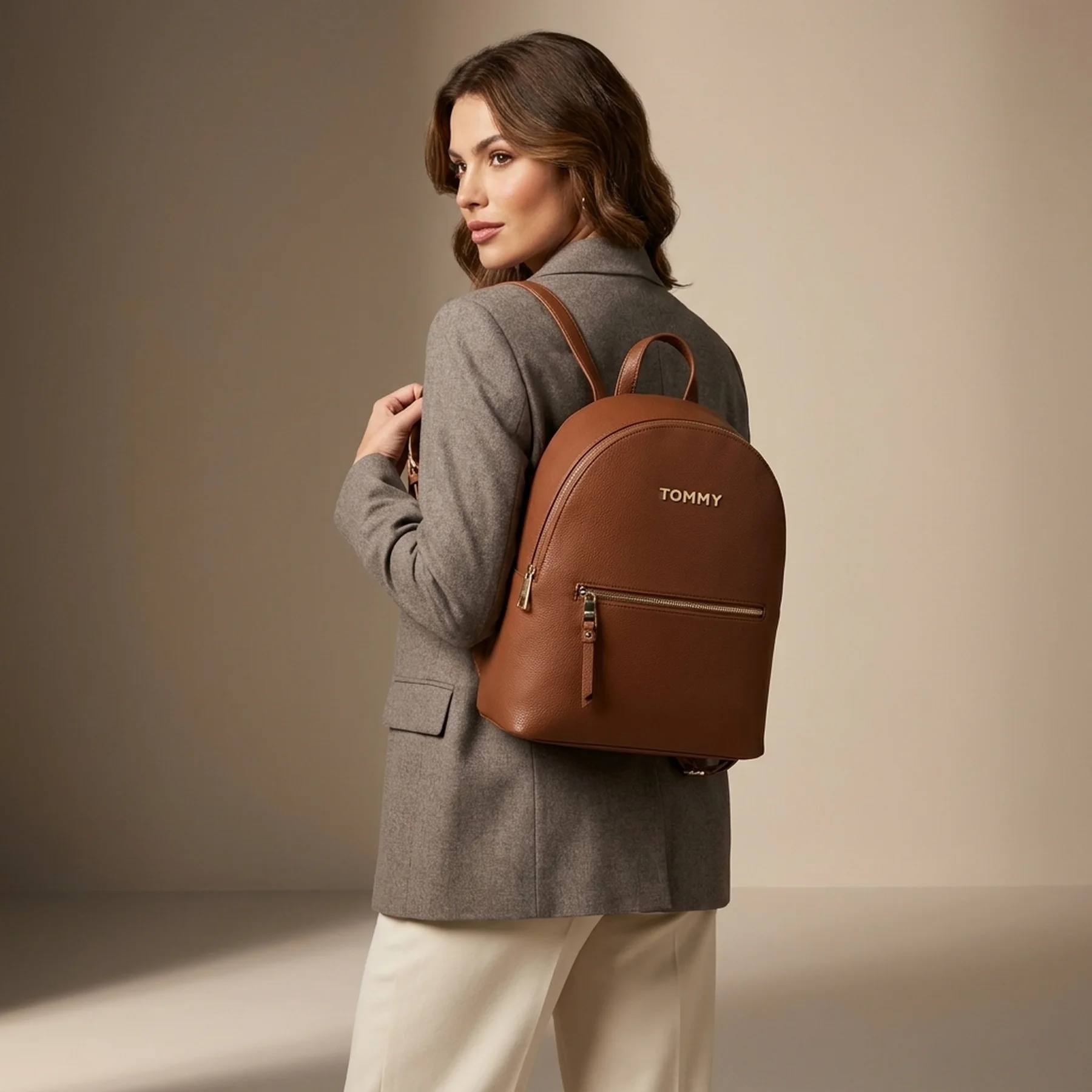 Рюкзак з екошкіри Tommy Hilfiger 1159855542 (Коричневий One Size)