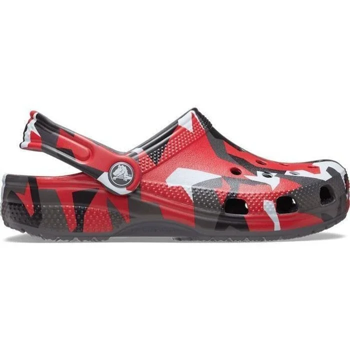 Сабо підліткові Classic Geo Camo Clog K SGy/Mlti 211171-0IE-Slate Grey/Multi CROCS J1 (32-33) Червоний