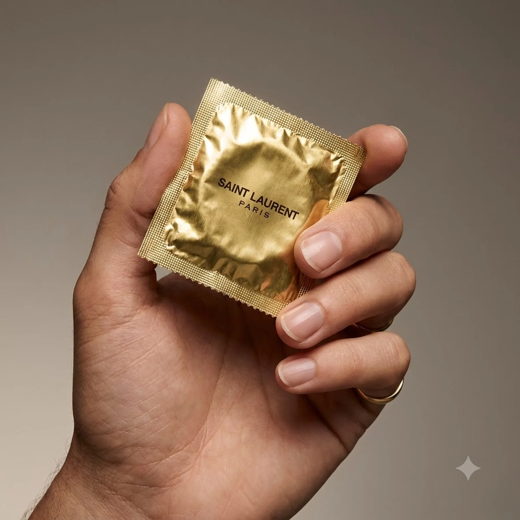 Аксесуар Saint Laurent Condom Gold