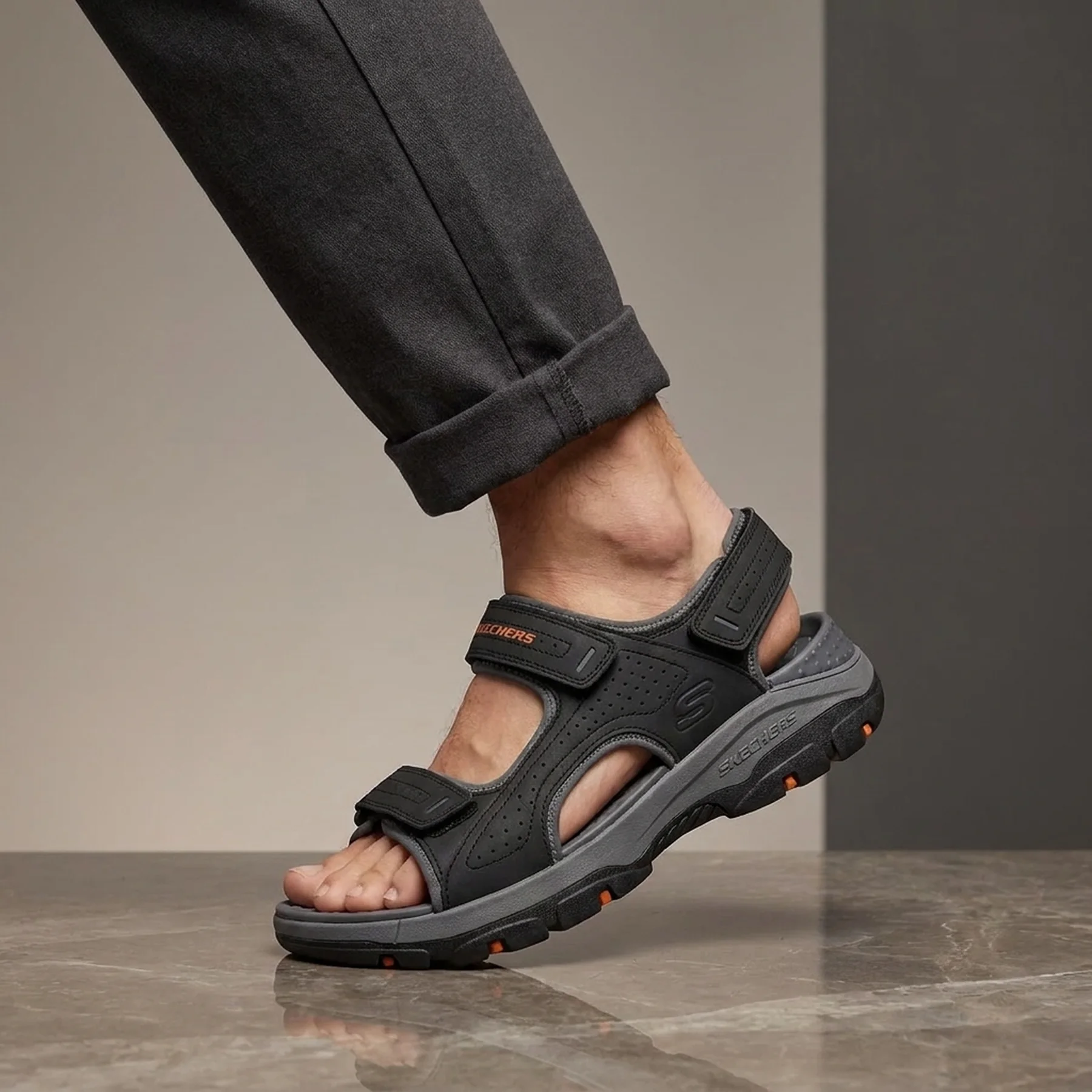 Сандалі 204105BLK Skechers 11 (45) Чорний
