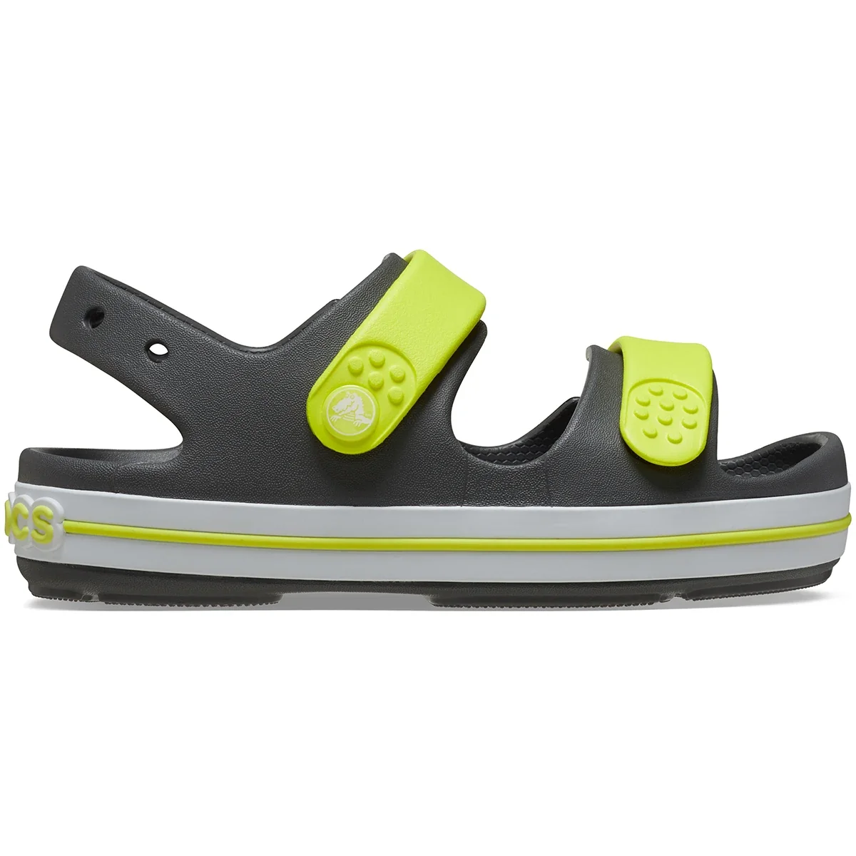 Сандалі дитячі Crocband Cruiser Sandal T Sdt 209424-1NJ-Slate Grey/Acidity CROCS C10 (27-28) Темно-сірий