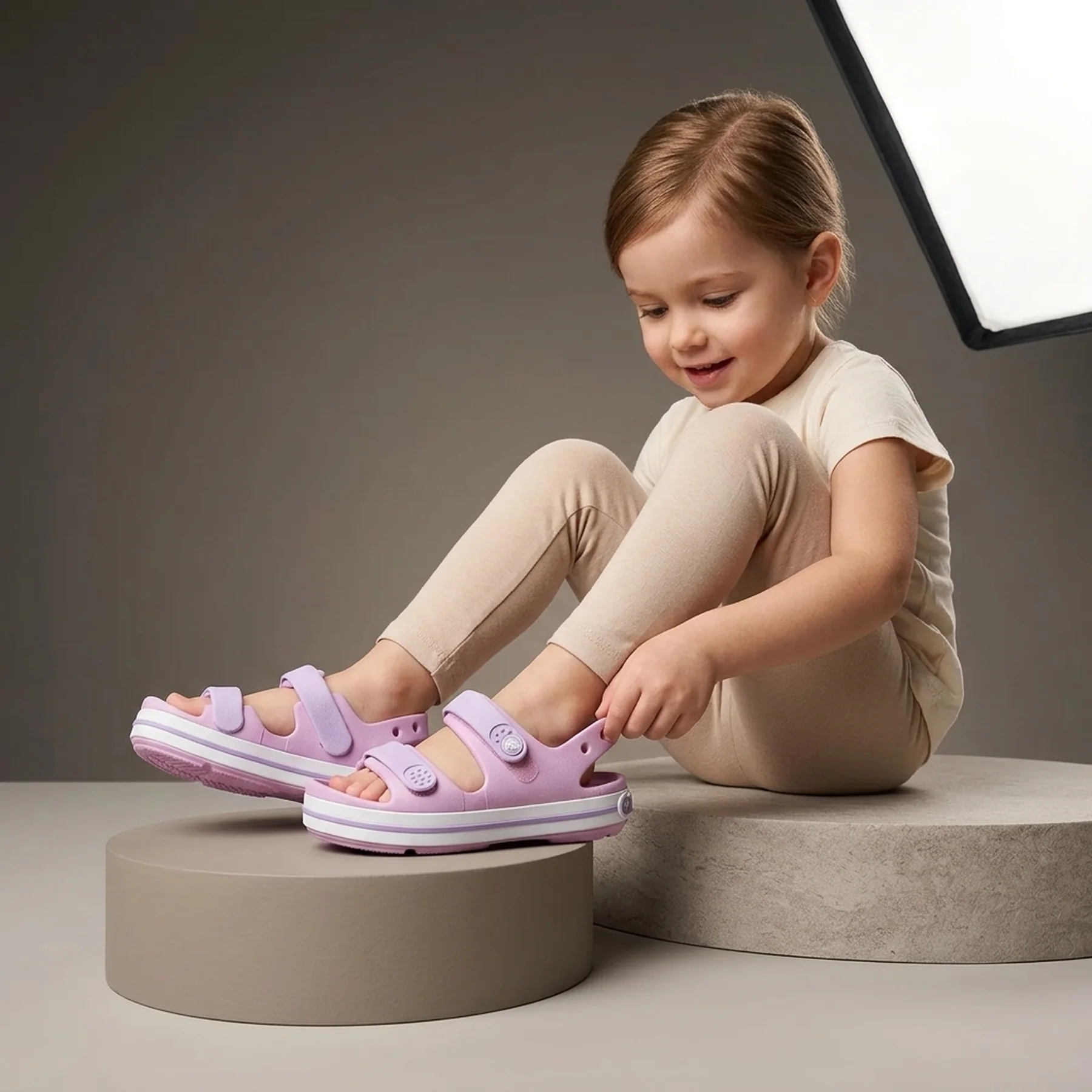 Сандалі дитячі Crocband Cruiser Sandal T Sdt 209424-84I-Ballerina/Lavender CROCS C10 (27-28) Бузковий