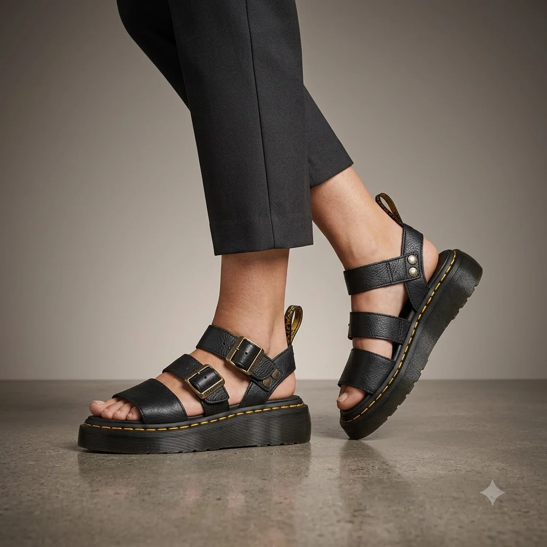 Сандалі Dr. Martens Gryphon Pisa Leather Platform Black