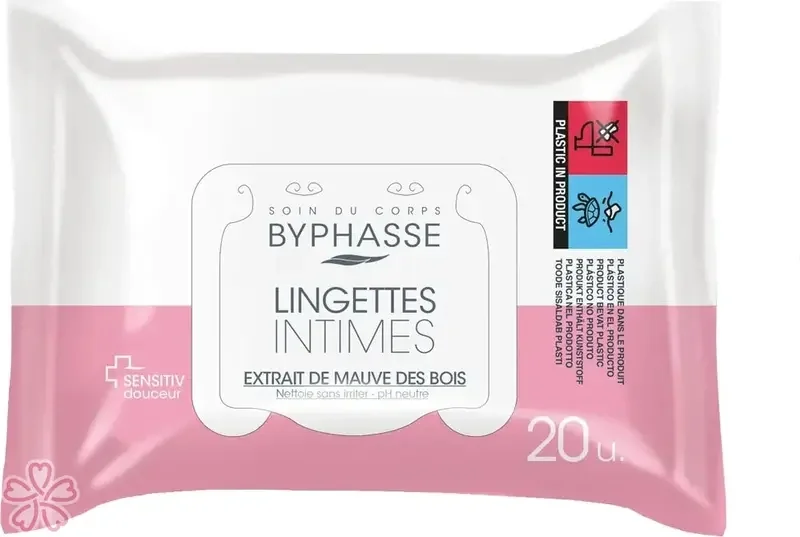 Салфетки для интимной гигиены Byphasse Sensitiv Douceur Intimate Wipes 20 шт