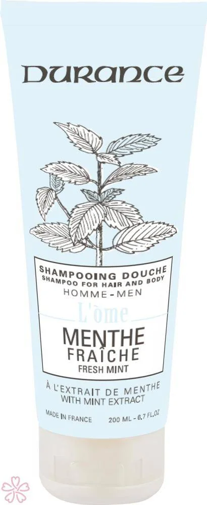 Шампунь для тела и волос Durance L'ome Shampooing Douche 200 мл Екстракт м'яти