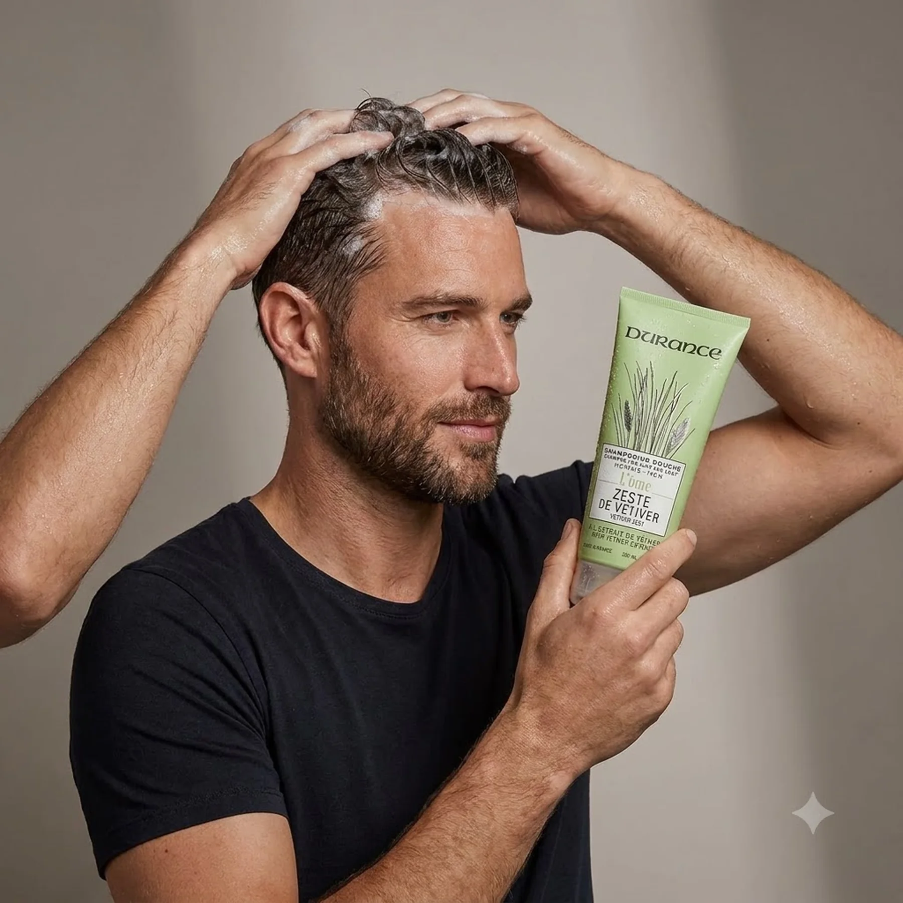 Шампунь для тела и волос Durance L'ome Shampooing Douche 200 мл Екстракт ветівера