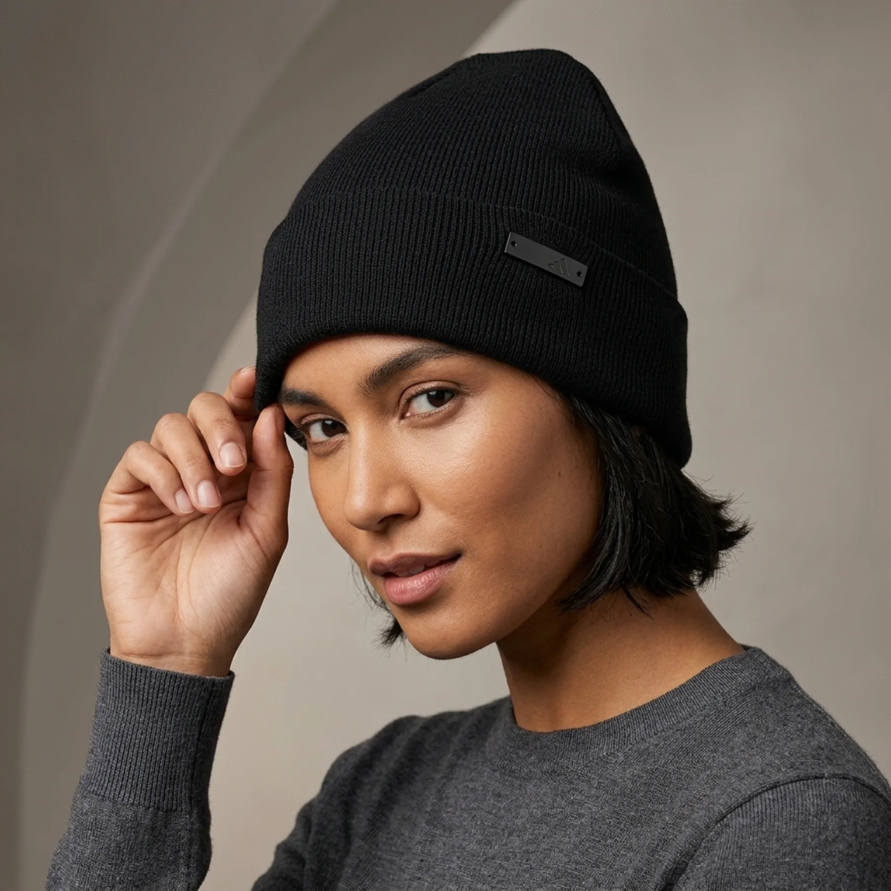 Шапка UNISEX TONAL MET BEAN JF3662 Adidas OSFW Чорний