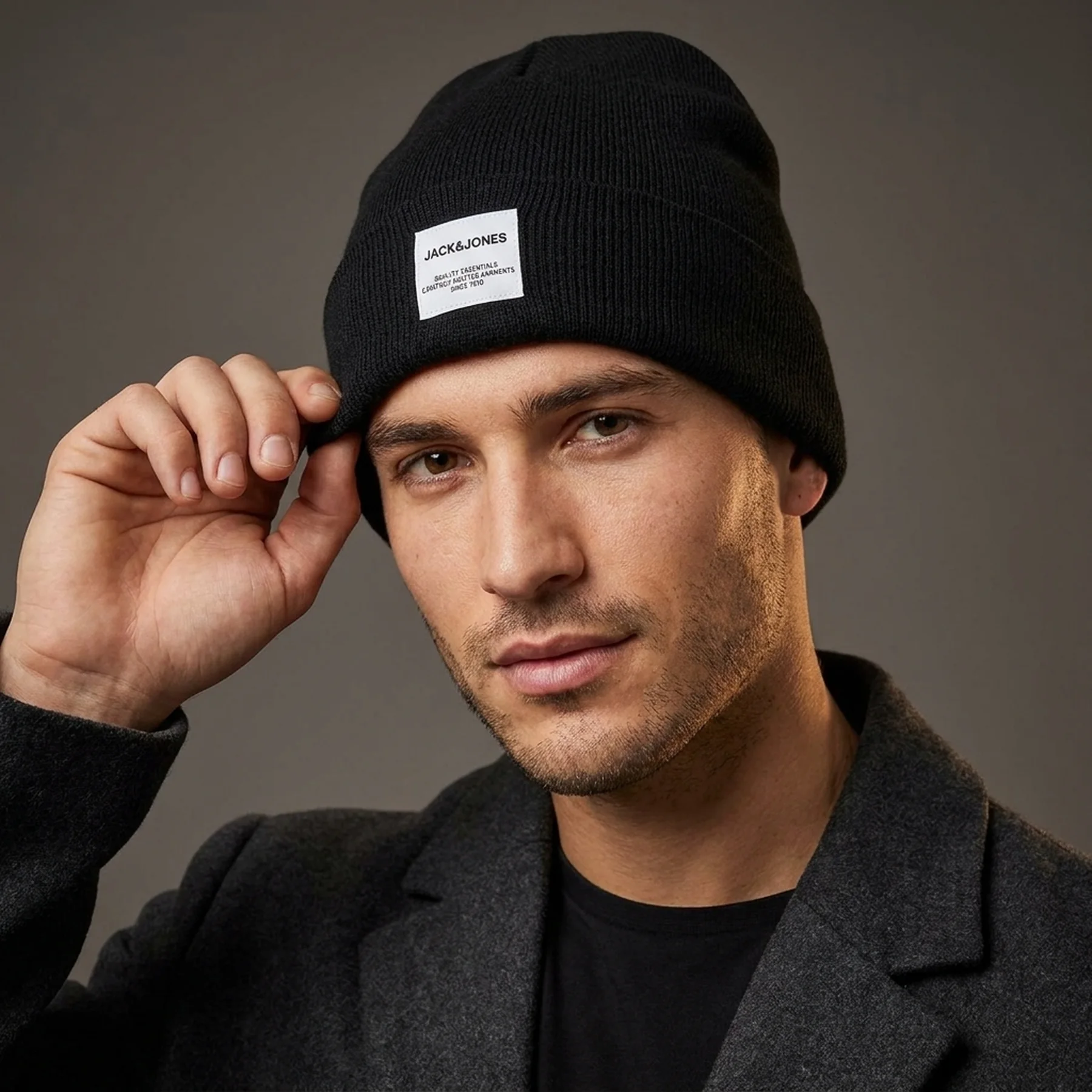 Шапка JACLONG KNIT BEANIE NOOS 12150627-Black Jack & Jones ONE SIZE Чорний