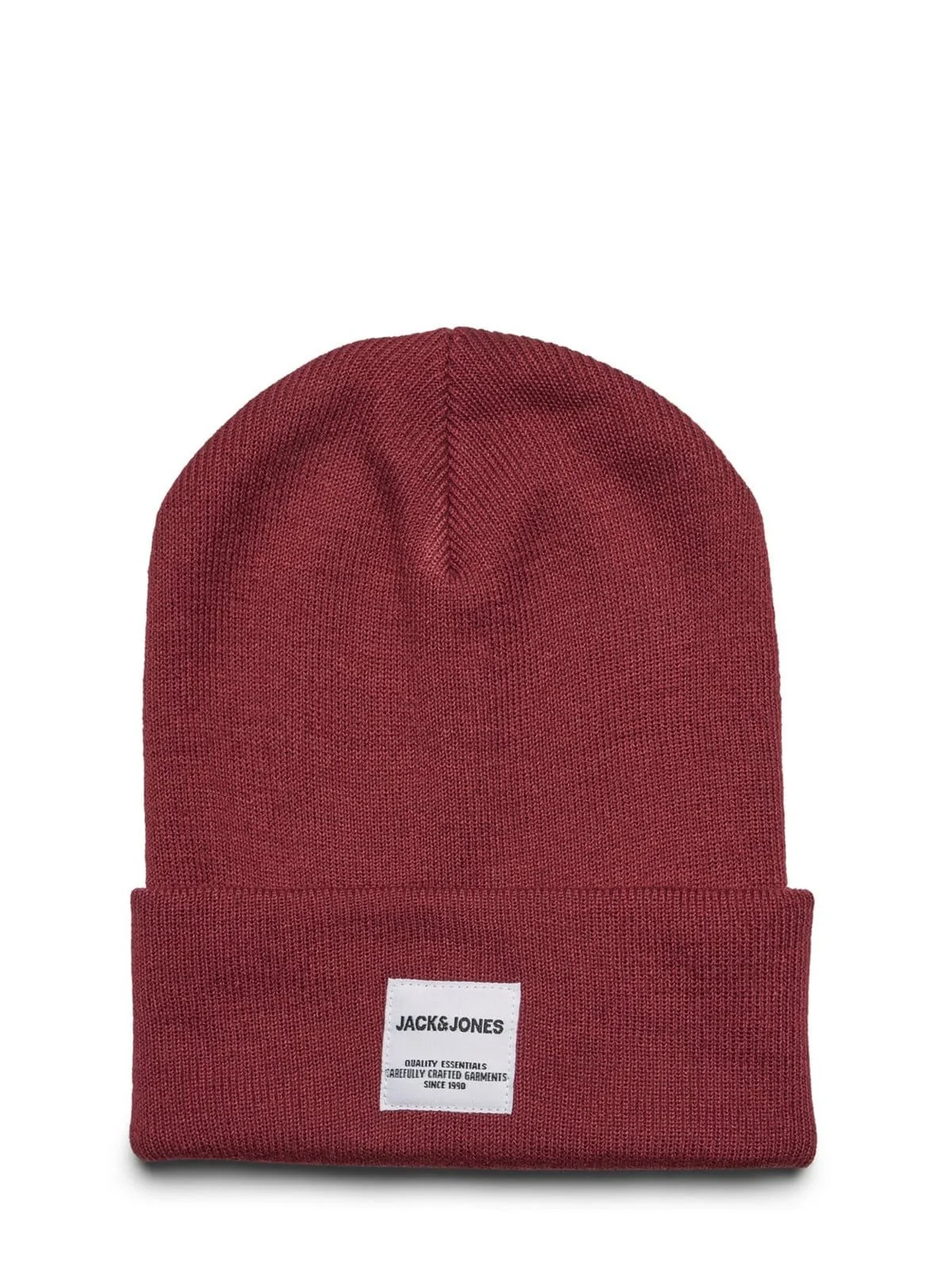 Шапка JACLONG KNIT BEANIE NOOS 12150627-Bordeaux Jack &amp; Jones ONE SIZE Бордовий
