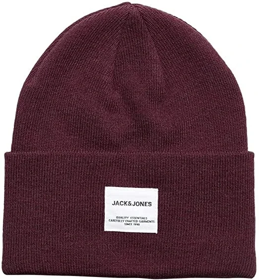 Шапка JACLONG KNIT BEANIE NOOS 12150627-Catawba Grape Jack &amp; Jones ONE SIZE Бордовий