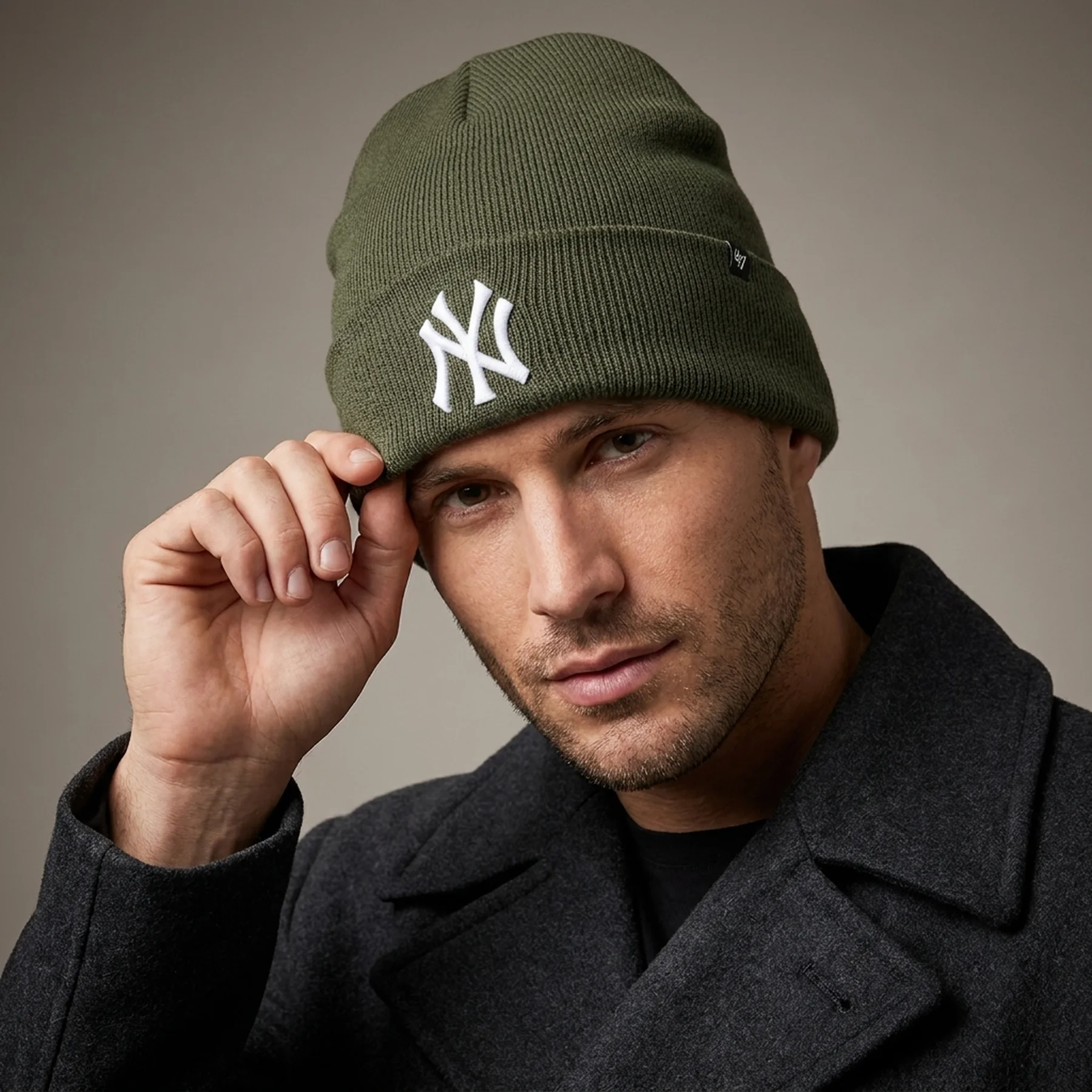 Шапка MLB NEW YORK YANKEES B-HYMKR17ACE-MS 47 Brand UNI Хакі