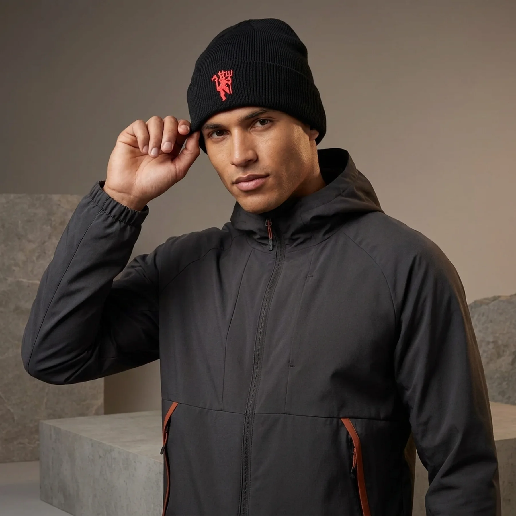 Шапка MUFC WOOLIE IY0437 Adidas OSFM Чорний
