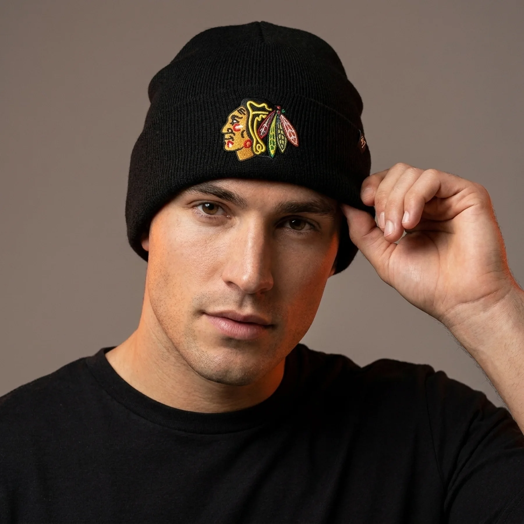 Шапка NHL CHICAGO BLACKHAWKS H-HYMKR04ACE-BKA 47 Brand Чорний