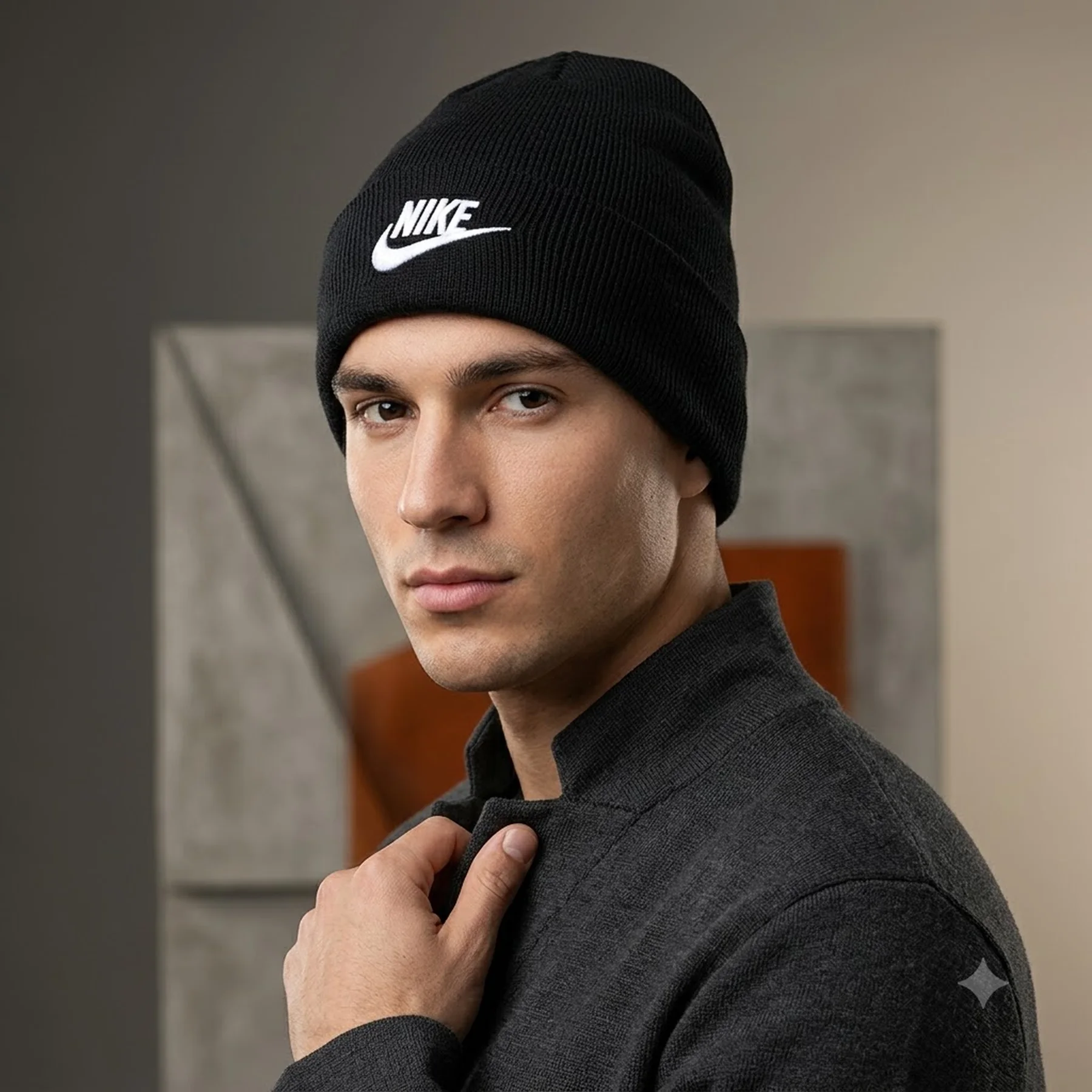 Шапка UNISEX U NK PEAK BEANIE TC FUT L FB6528-010 Nike Чорний