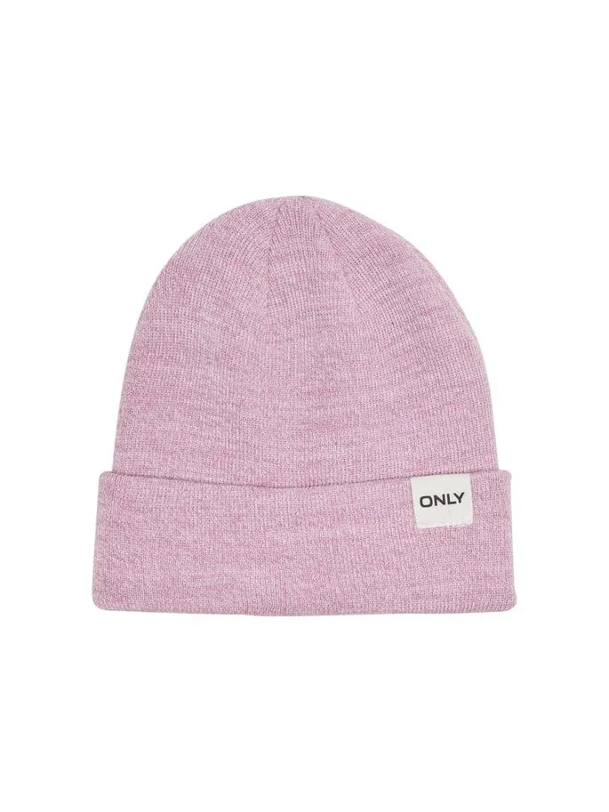 Шапка ONLSPRING LIFE BEANIE CC 15196635-Opera Mauve-Detail:CANVAS LABEL ONLY ONE SIZE Розовий