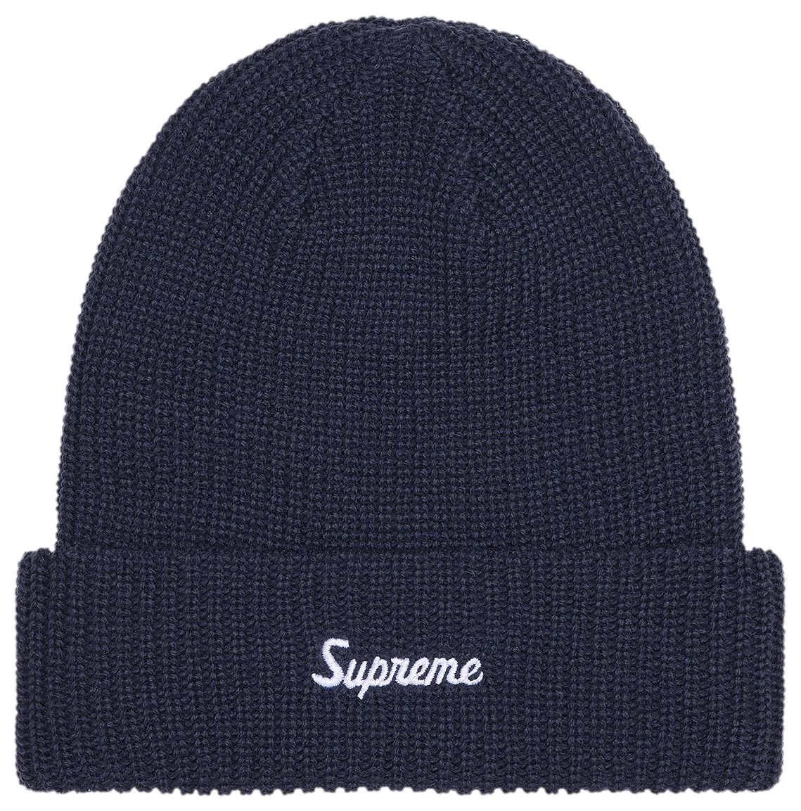 SUPREME LOOSE GAUGE BEANIE NAVY