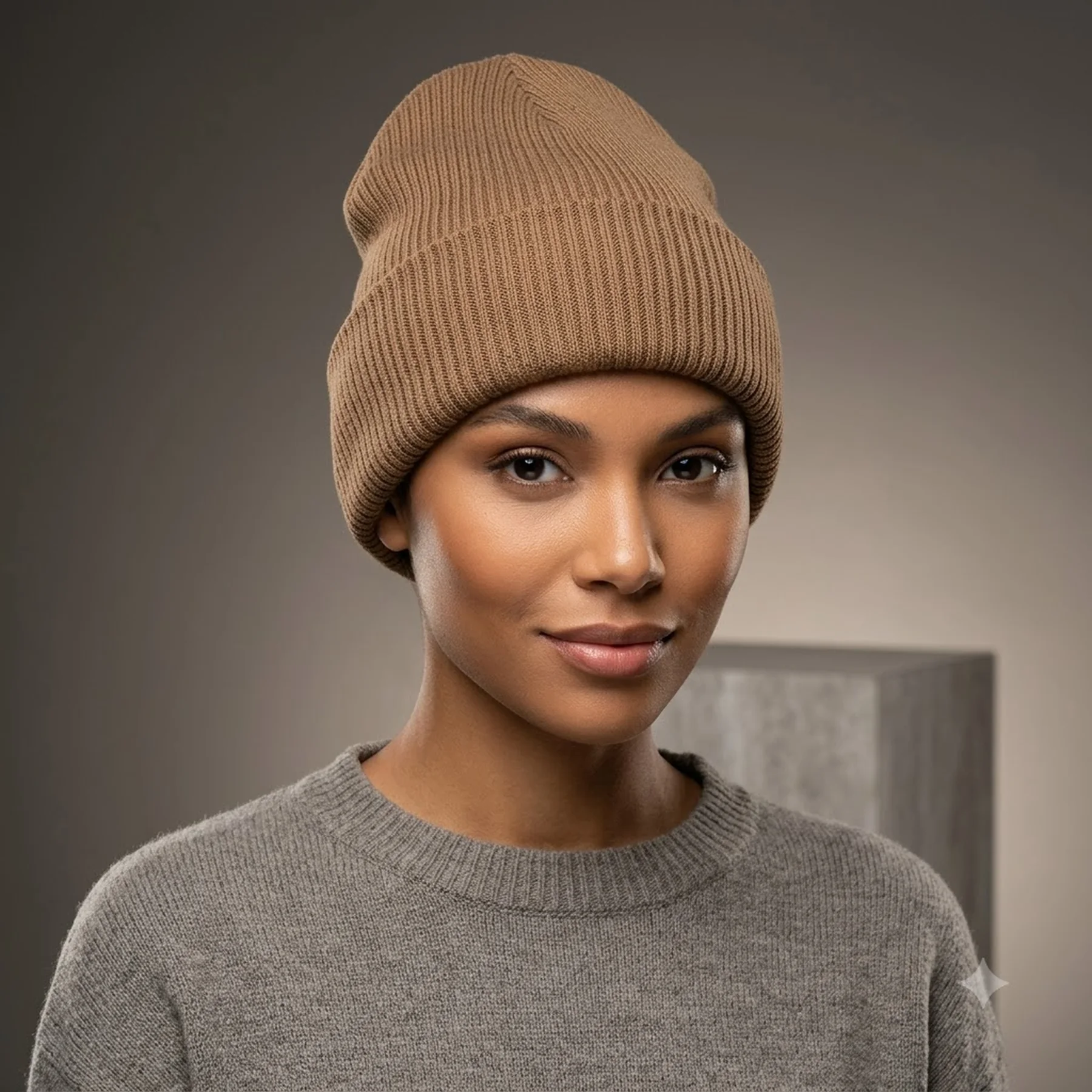 Шапка Turbat Custo dark beige - темно-бежевий