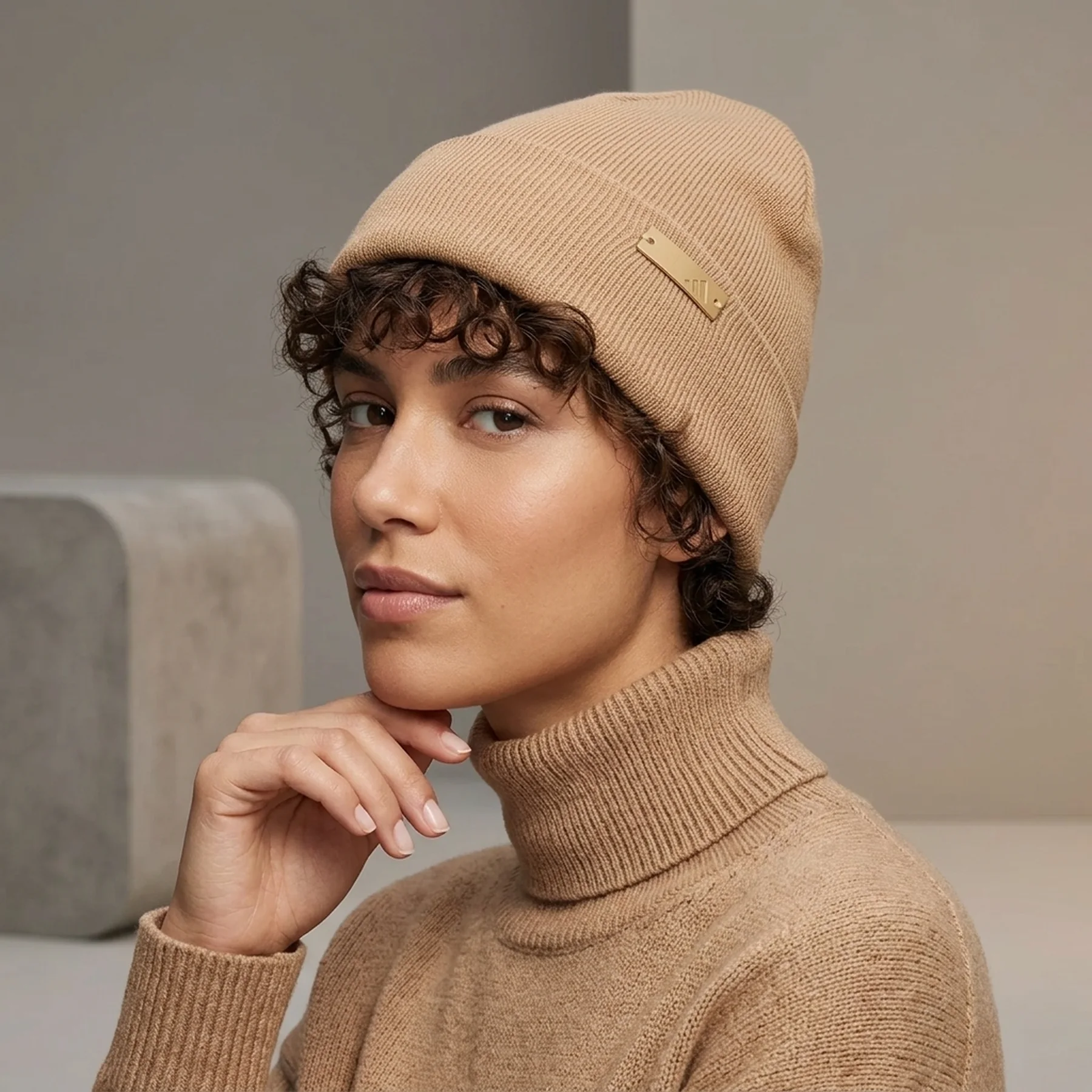 Шапка UNISEX TONAL MET BEAN JV5386 Adidas OSFW Бежевий
