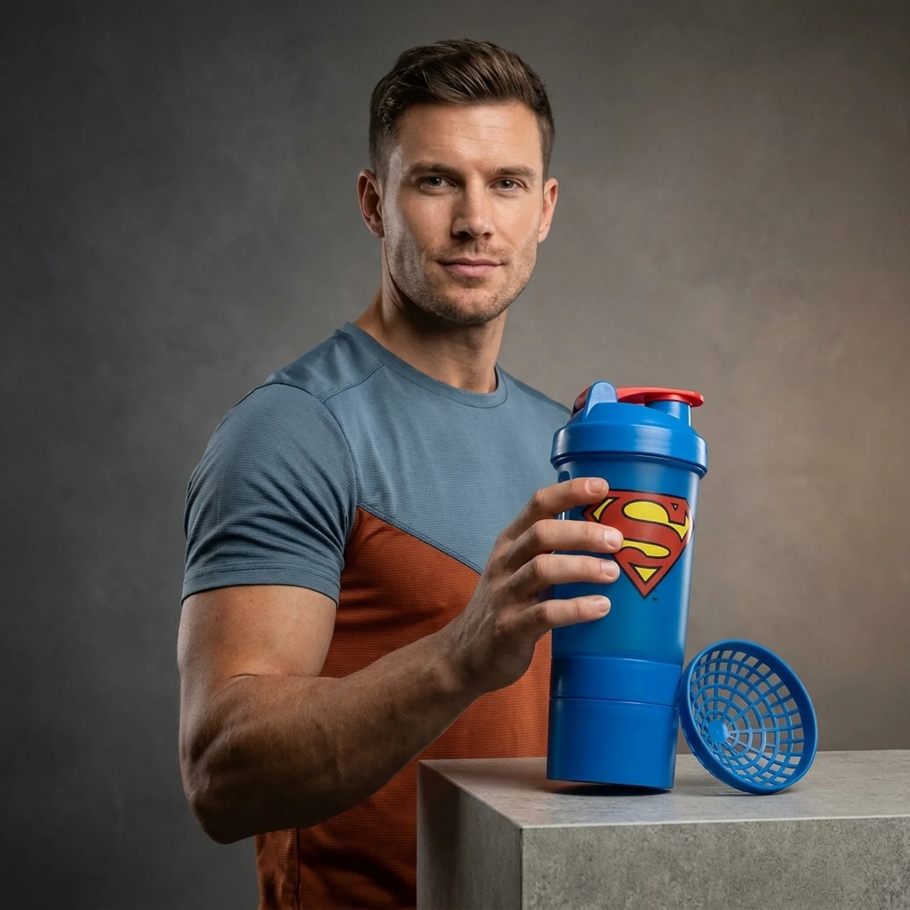 Шейкер спортивний SmartShake Lite 800ml DC Superman