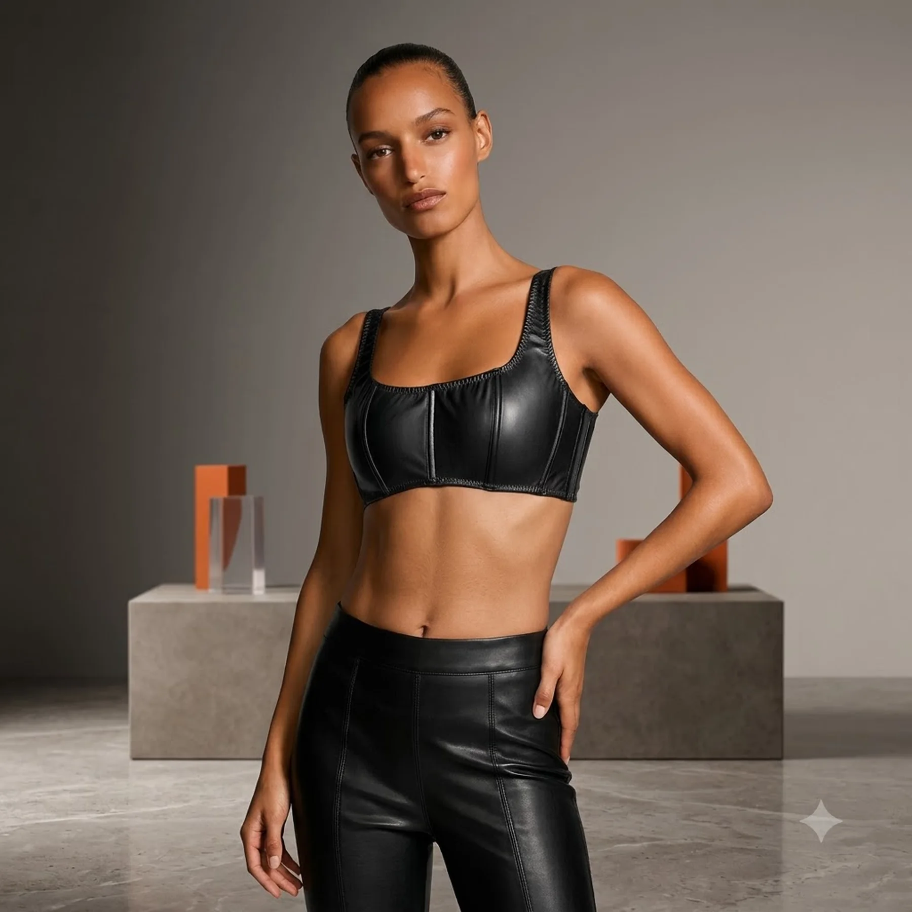 Шикарний корсет-бюст Victoria's Secret з екошкіри 1159832987