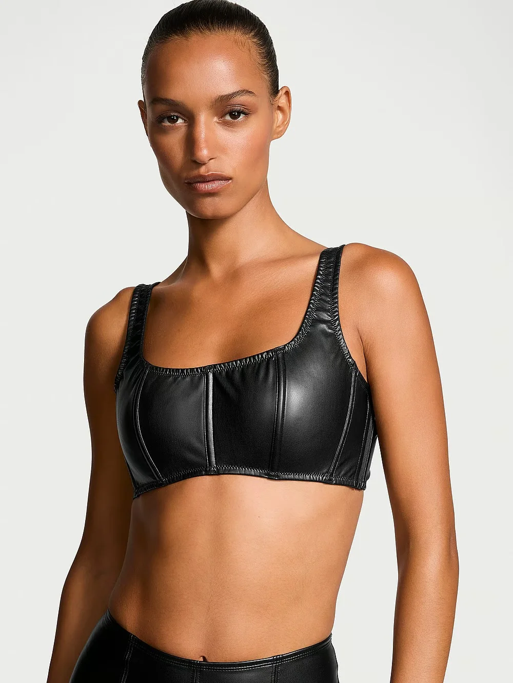 Шикарний корсет-бюст Victoria's Secret з екошкіри 1159832987