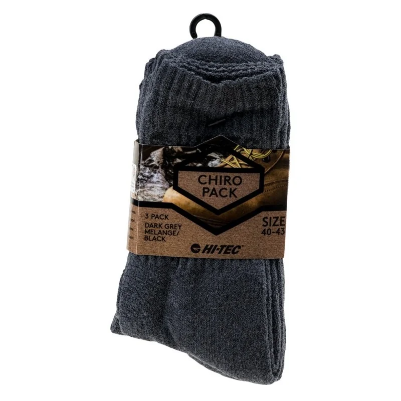 Шкарпетки CHIRO PACK-DK GREY MELANGE/BLK HITEC 40-43 Темно-сірий