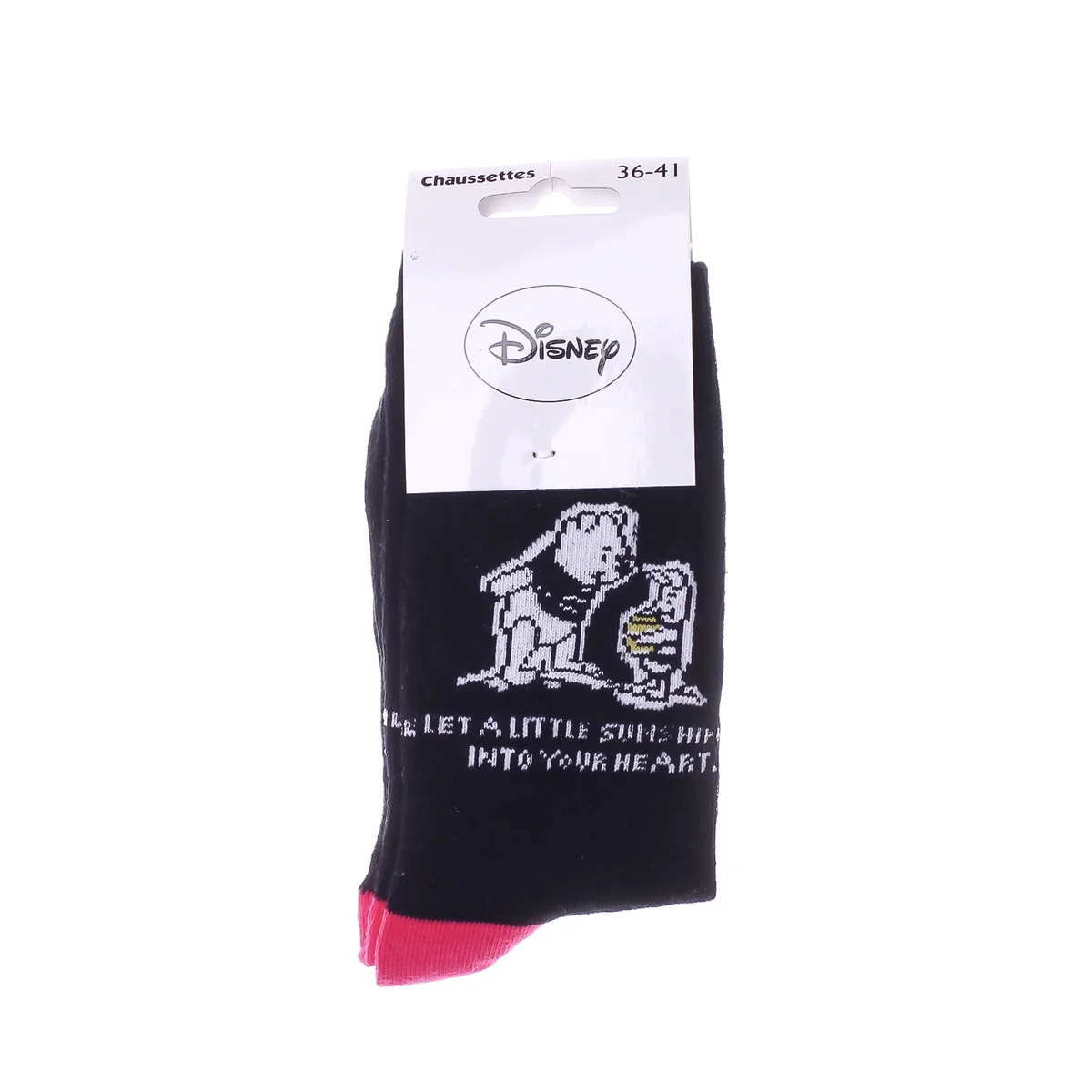 Шкарпетки Disney Winnie L Ourson Winnie + Porcinet 1 чорний Діт 36-41