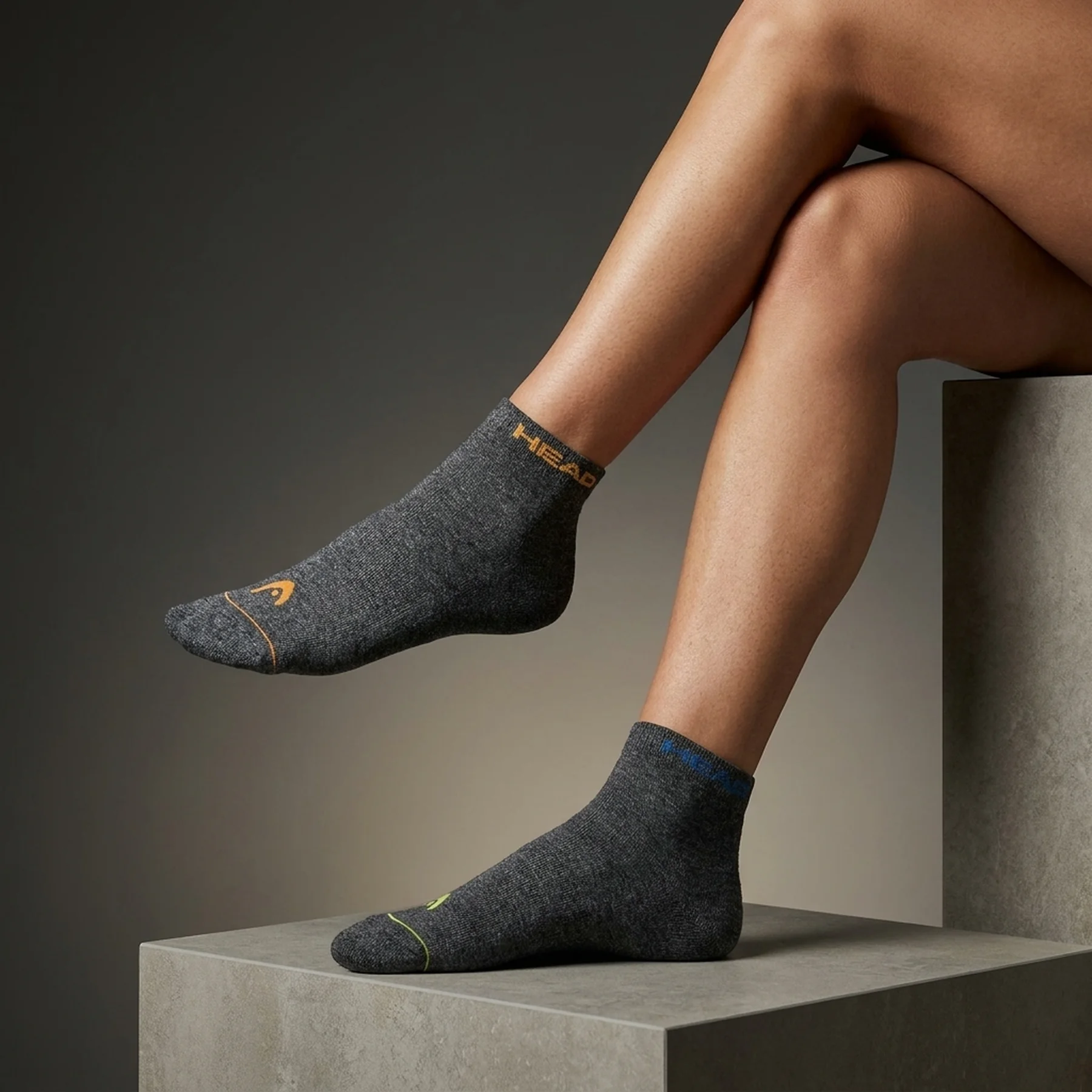 Шкарпетки Head QUARTER 3PPK UNISEX темно-сірий Уні 35-38
