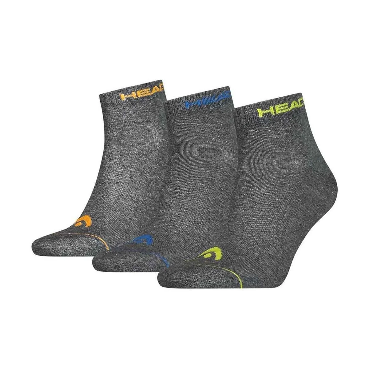 Шкарпетки Head QUARTER 3PPK UNISEX темно-сірий Уні 35-38