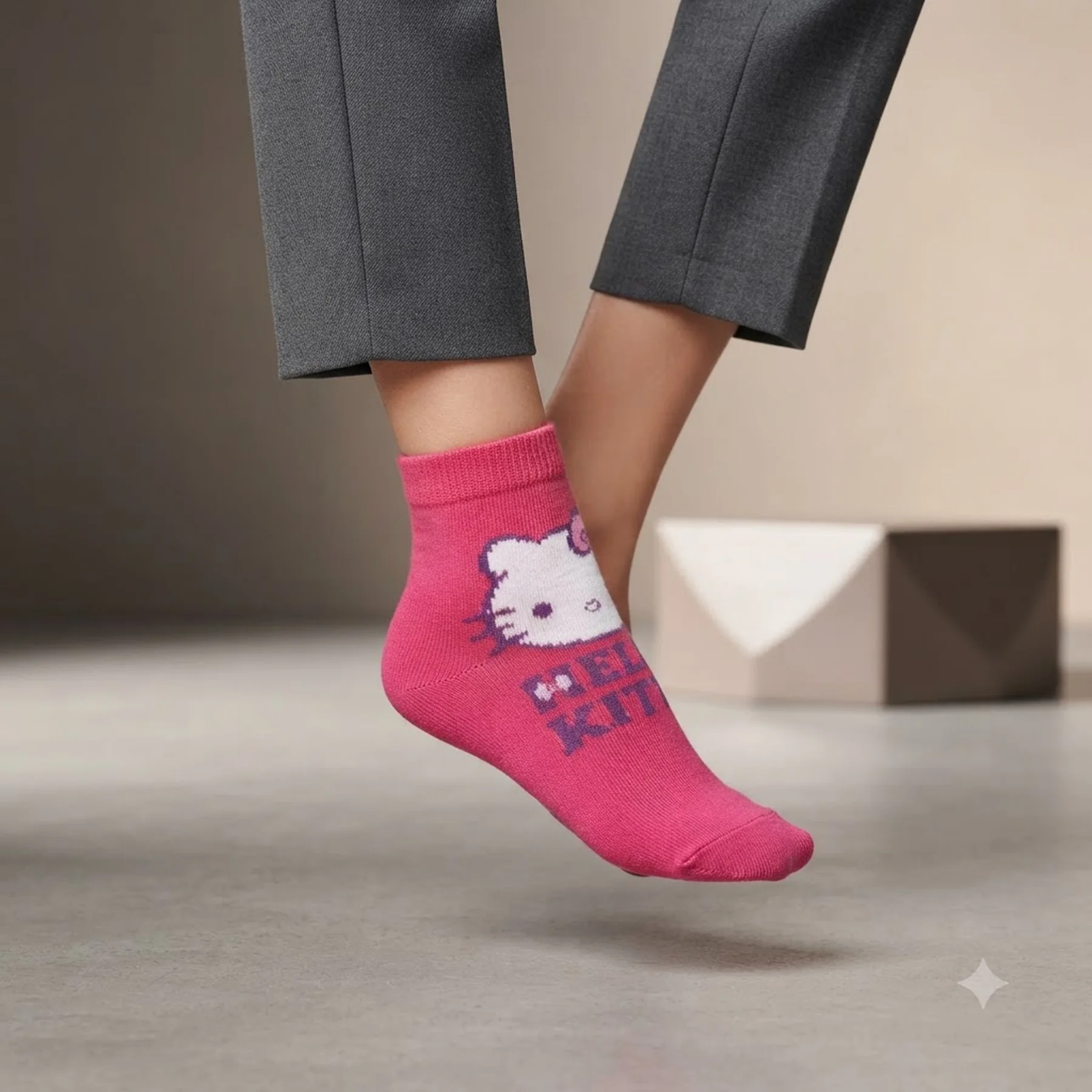 Шкарпетки HELLO KITTY BUSTE HK DANS CERCLE пурпурний Діт 23-26, арт.32770-4