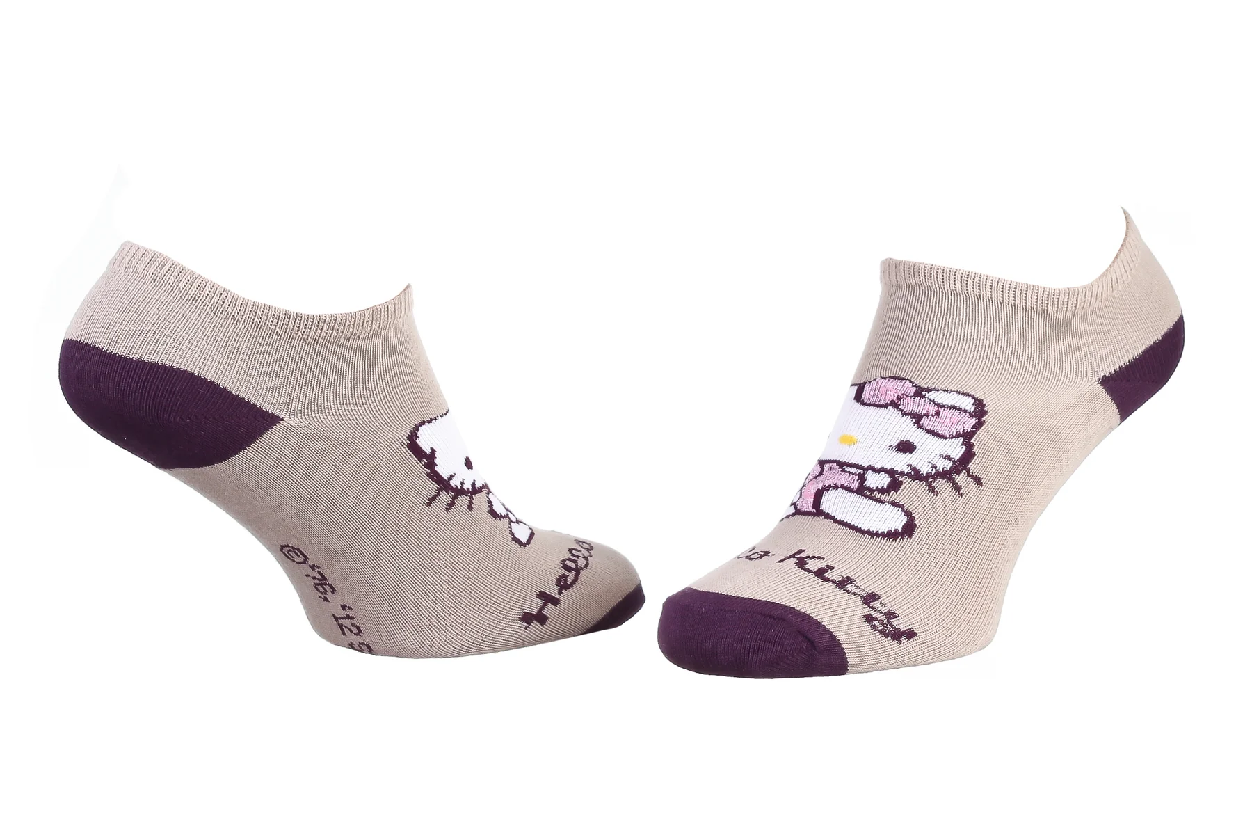 Шкарпетки HELLO KITTY COURT блідо-сіро-жовтий, фіолетовий Діт 35 - 41