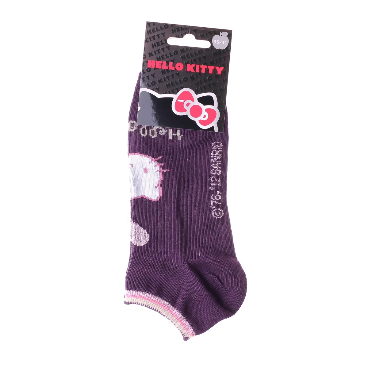 Шкарпетки HELLO KITTY TETE DE HK + COEUR + HK фіолетовий Діт 35 - 41