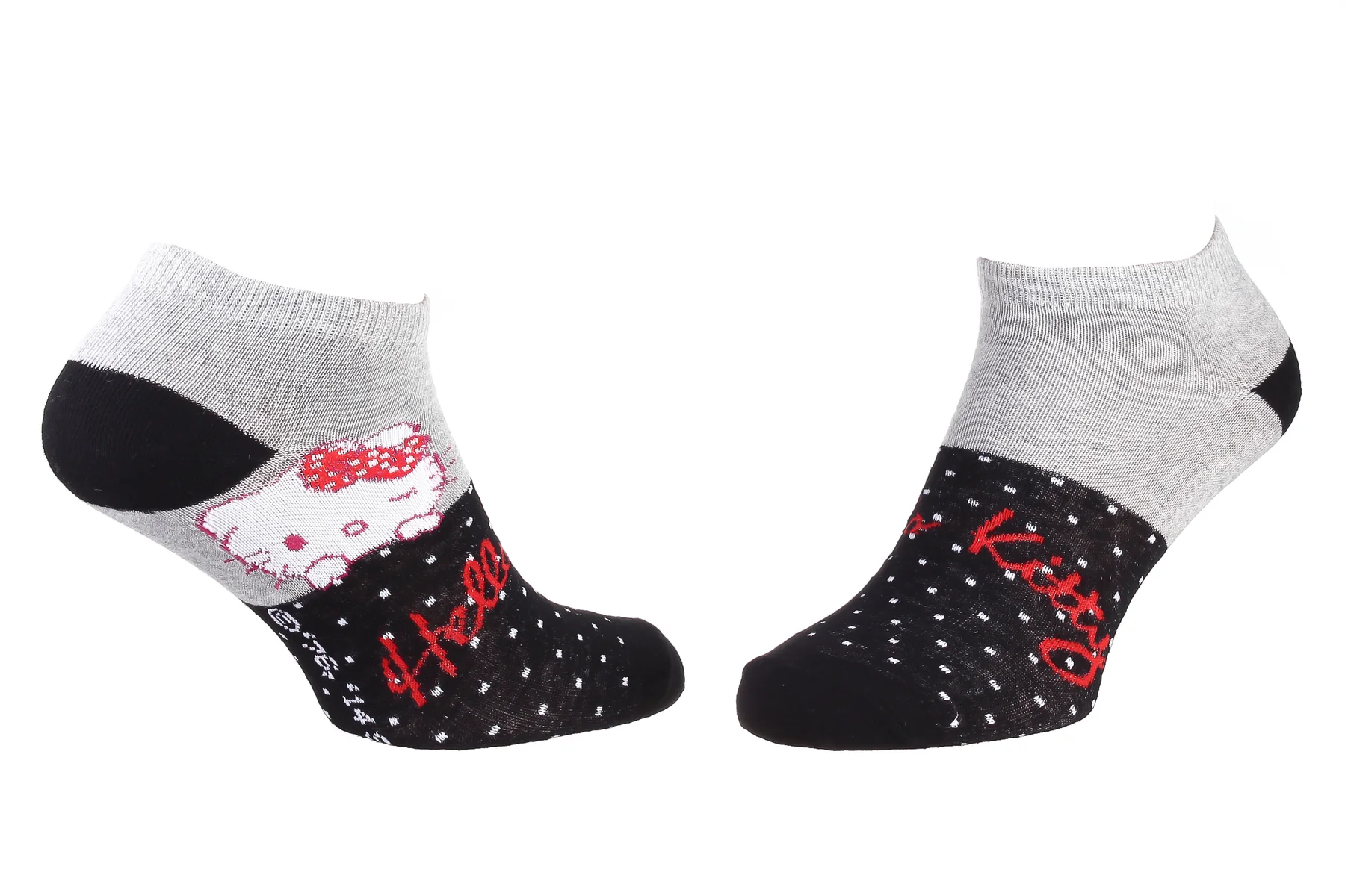 Шкарпетки HELLO KITTY TETE HK + POIS сірий Діт 35 - 41