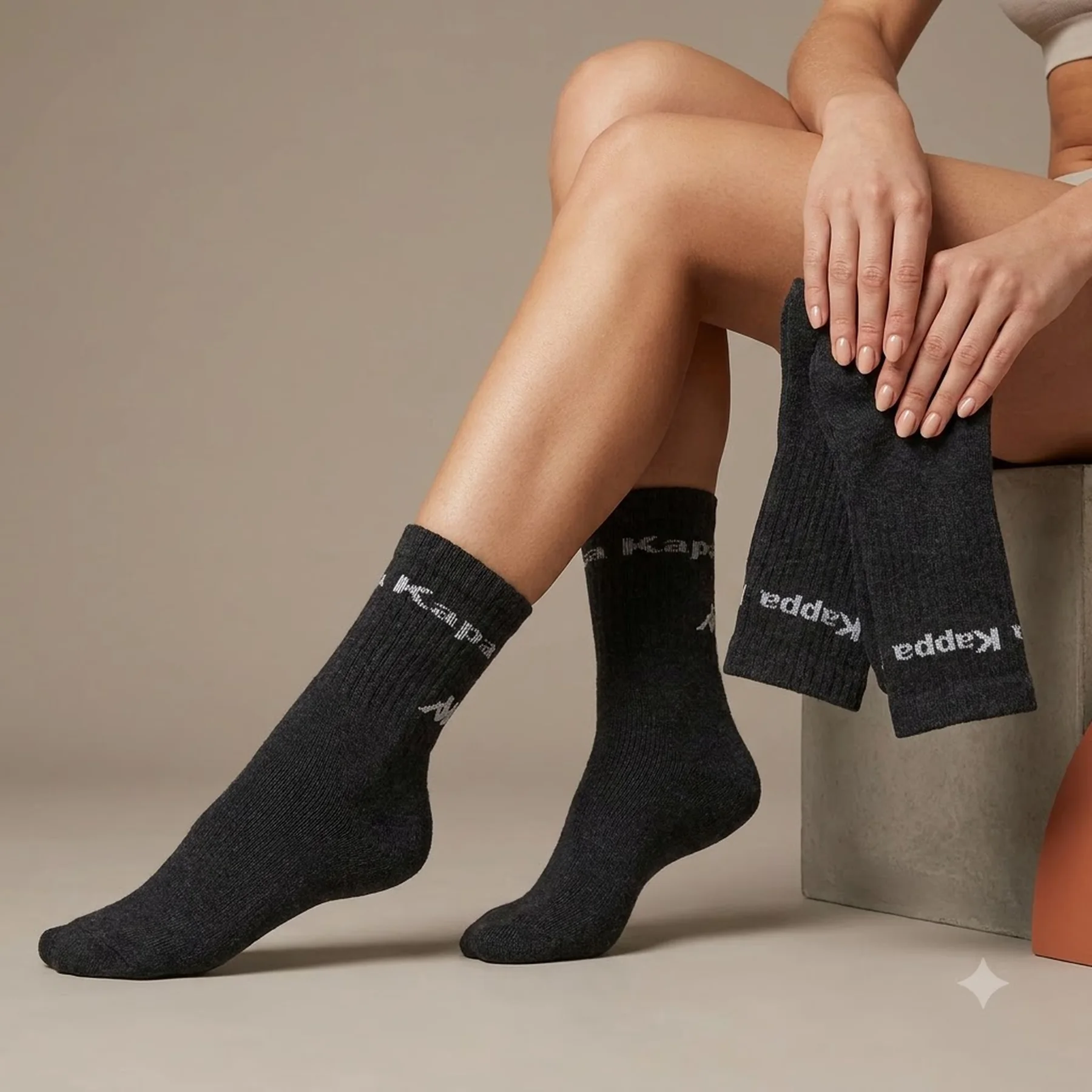 Шкарпетки KAPPA SOCKS LOGO SABOYA 3PACK темно-сірий Уні 35-38