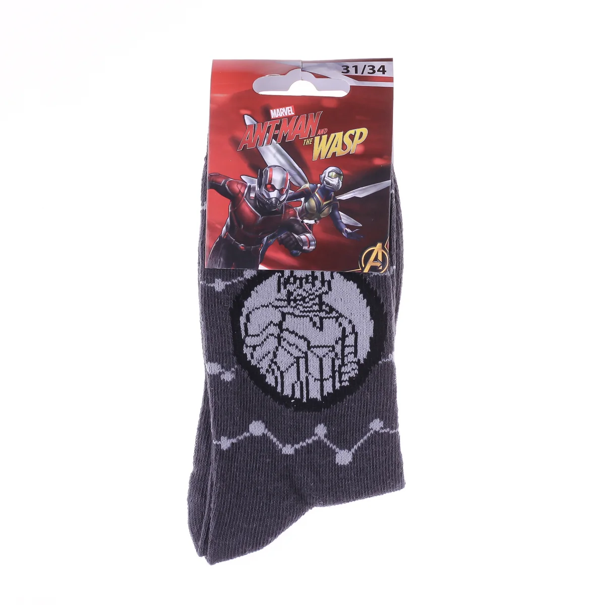 Шкарпетки MARVEL BUSTE ANT-MAN DANS CERCLE темно-сірий Діт 31-34, арт.83895248-7