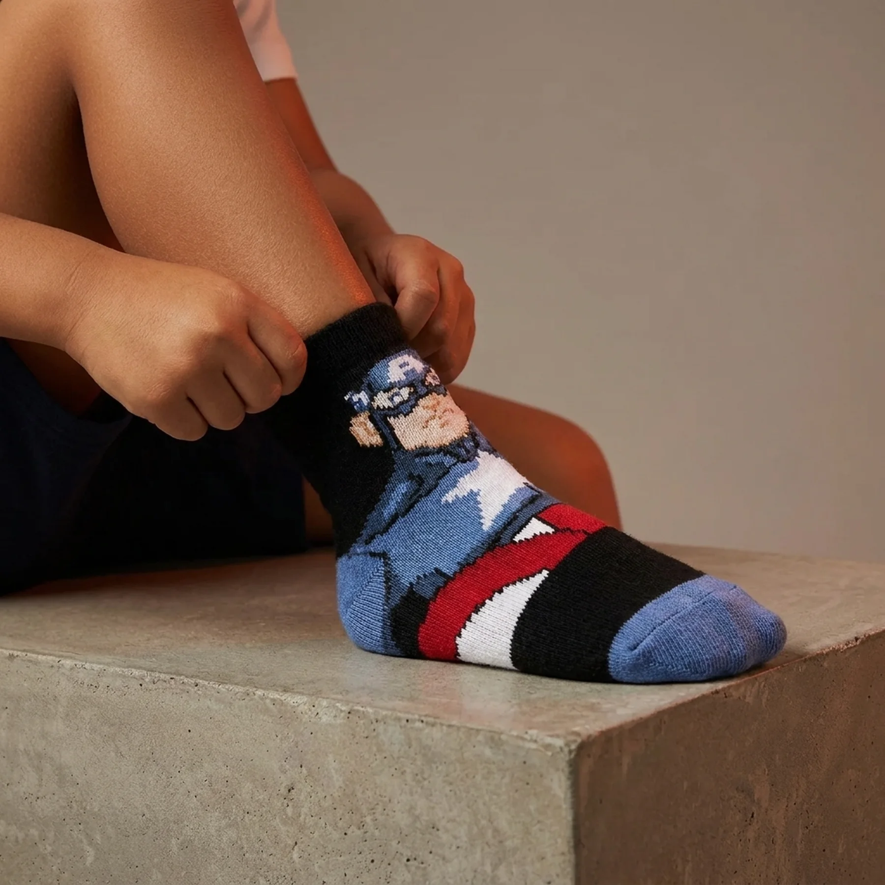 Шкарпетки MARVEL CAPTAIN AMERICA чорний Діт 23-26 арт 83891648-8