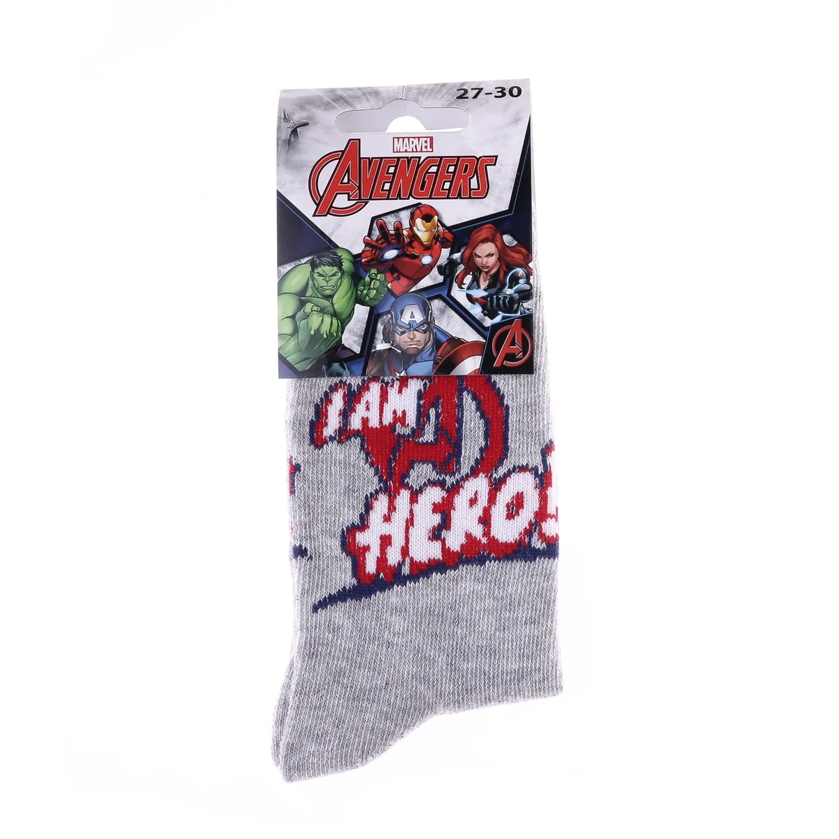 Шкарпетки MARVEL I AM A HERO світло-сірий Діт 31-34, арт.83899320-1