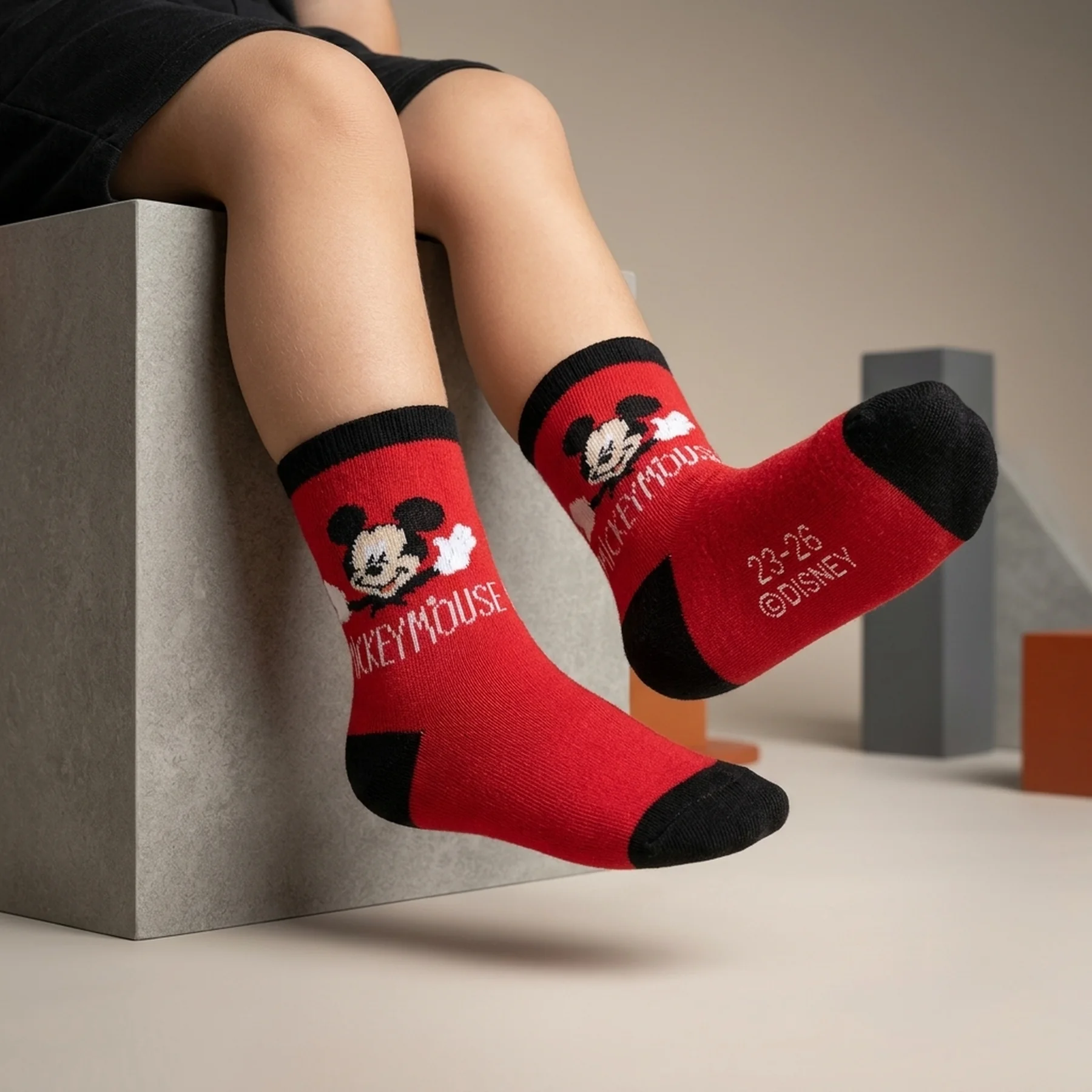 Шкарпетки MICKEY BRAS OUVERT червоний Діт 23-26 арт 43891247-8