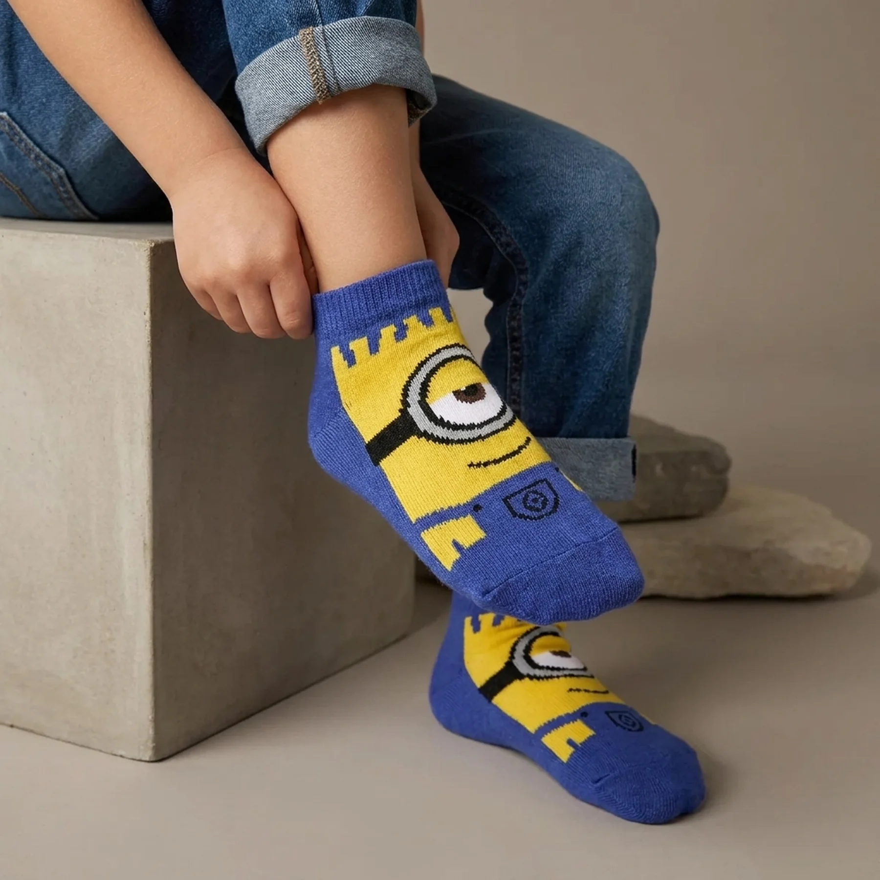 Шкарпетки MINION 1 OEIL AL ENDROIT синій Діт 31-34, арт.83890147-4