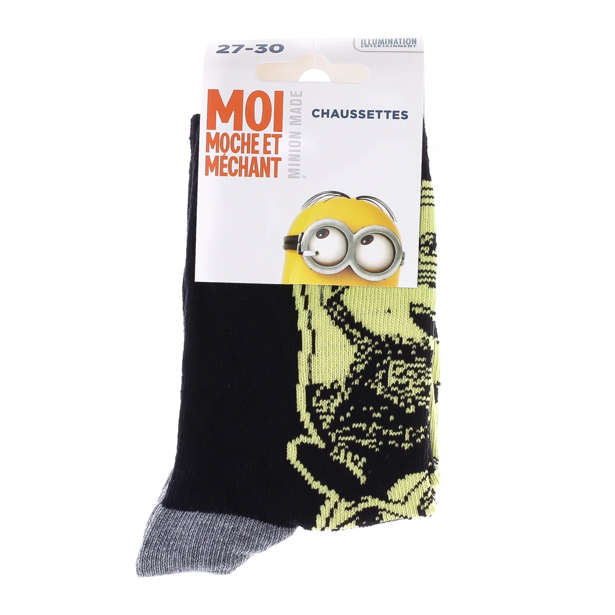 Шкарпетки MINION BOB GROS чорний, сірий Діт 31-34, арт.37014-5