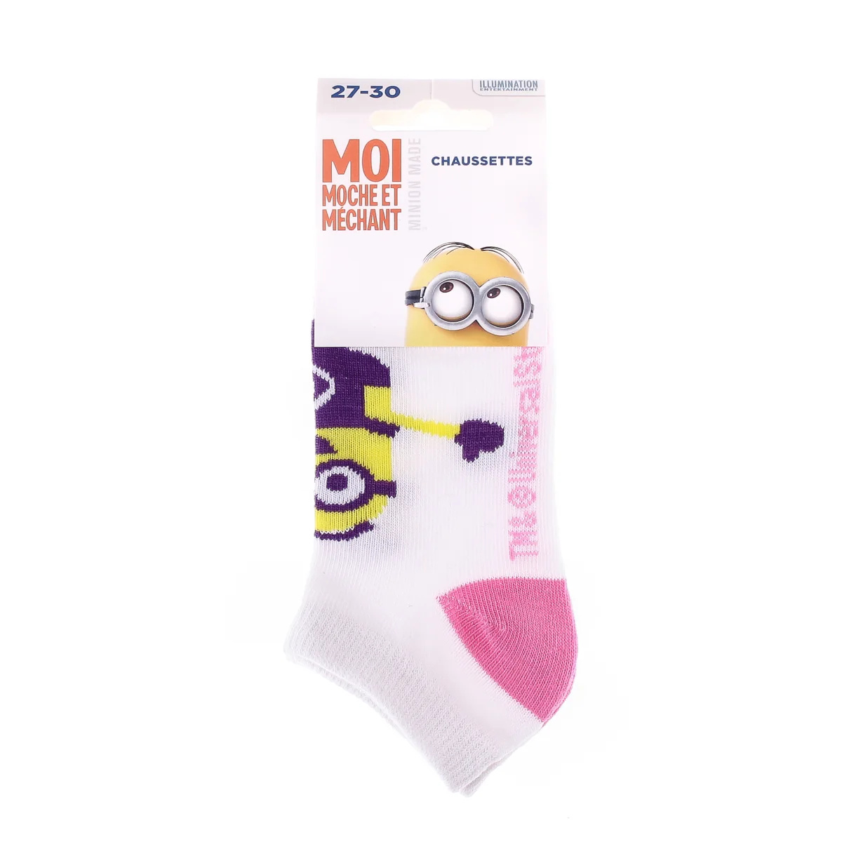 Шкарпетки MINION BRAS OUVERTS білий, рожевий Діт 31-34 арт 83890431-4