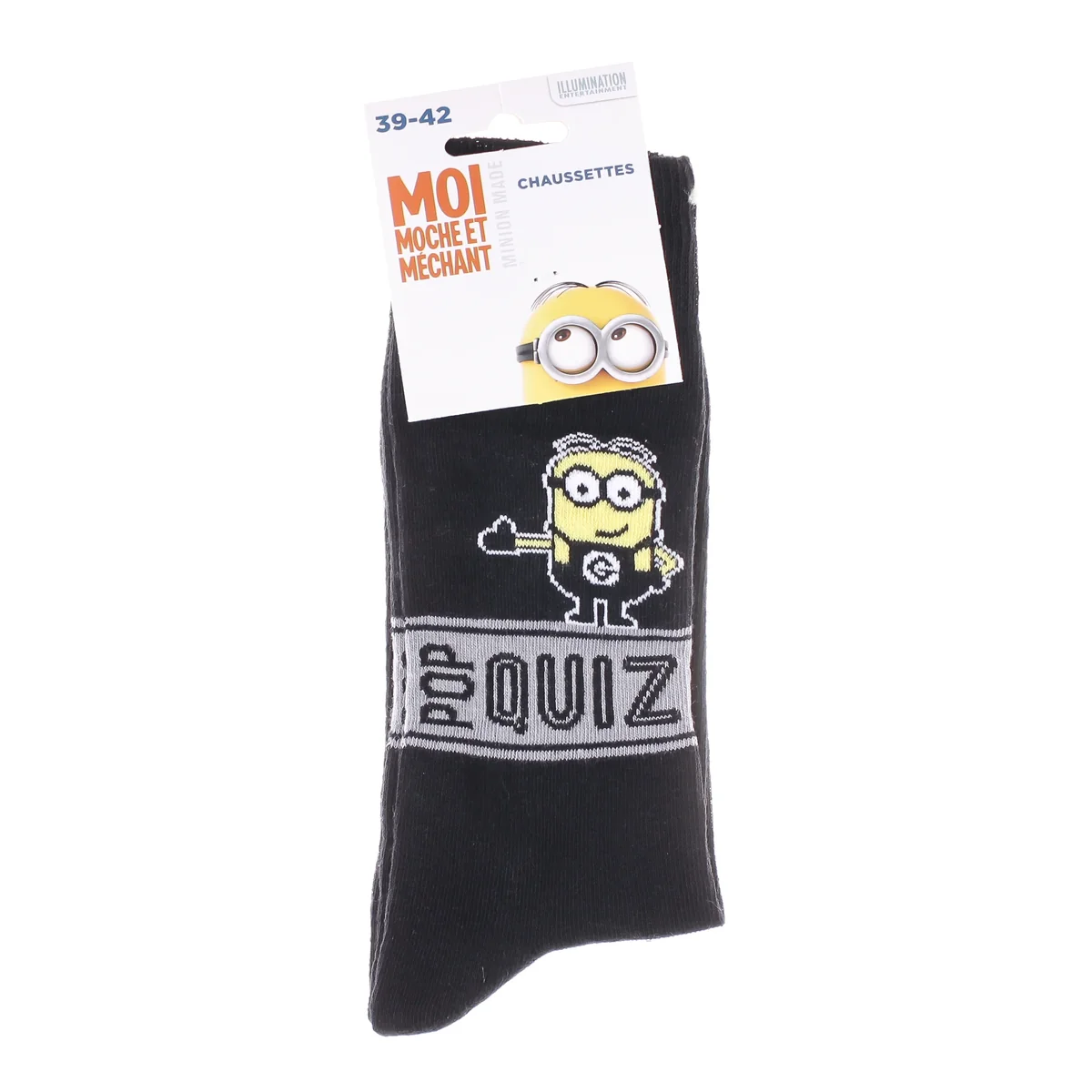 Шкарпетки Minion POP QUIZ чорний Діт 43-46