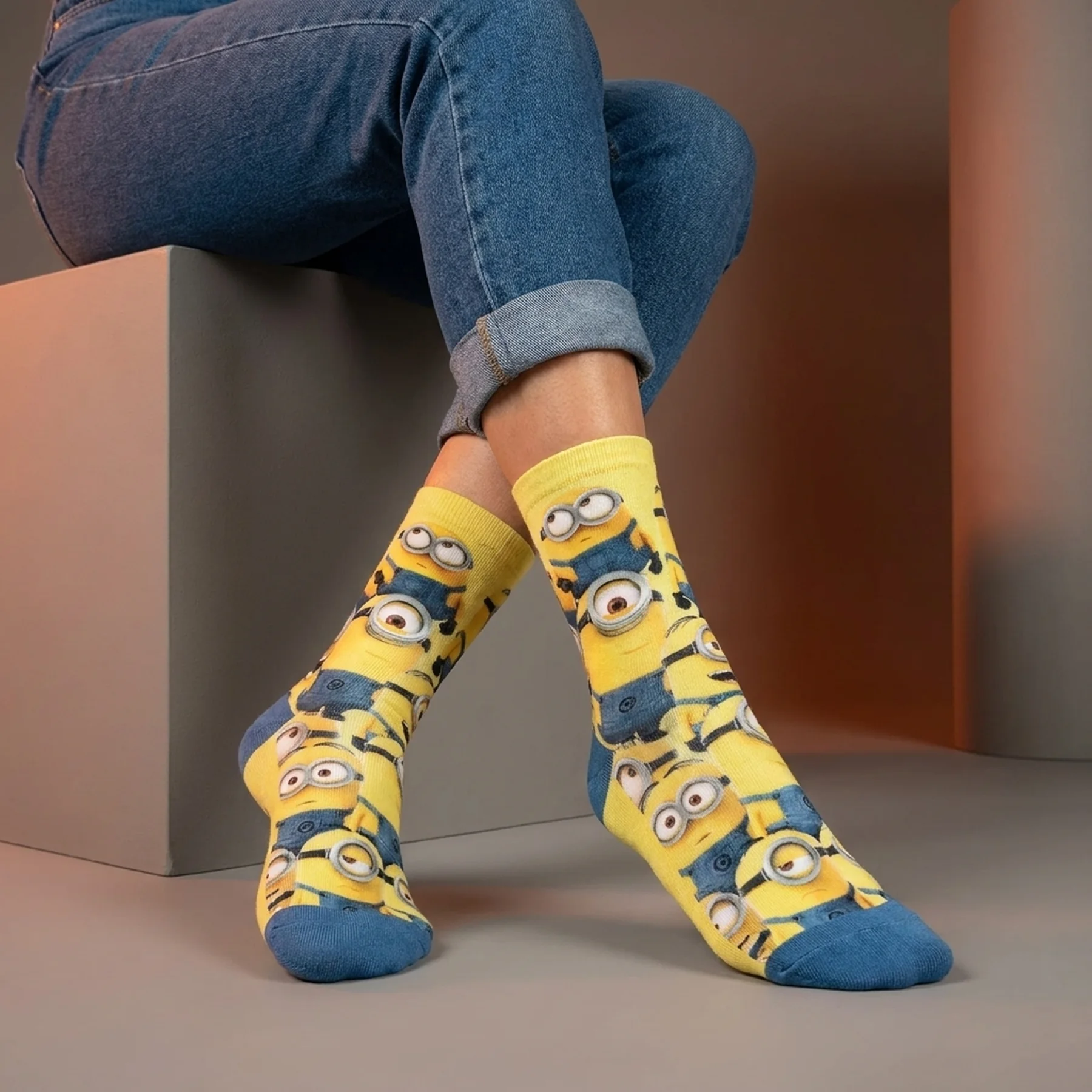 Шкарпетки MinionS ALL OVER DE MinionS жовтий Діт 36-41
