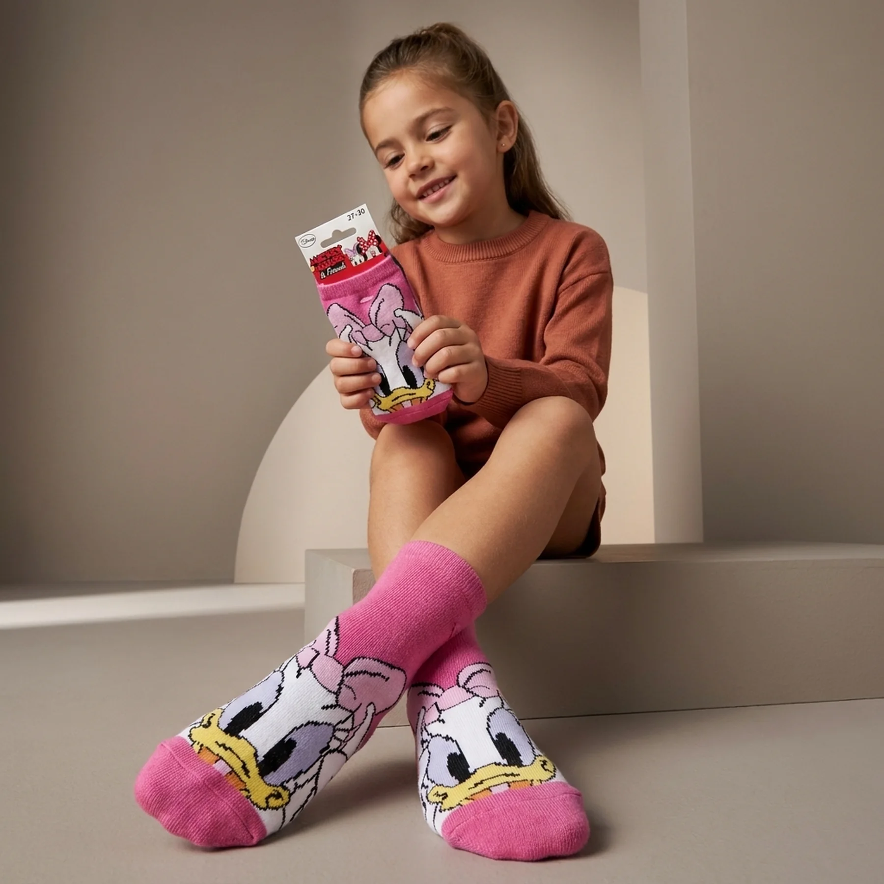 Шкарпетки MINNIE DAISY MAINS SERREES темно-рожевий Діт 31-35, арт.83153531-4