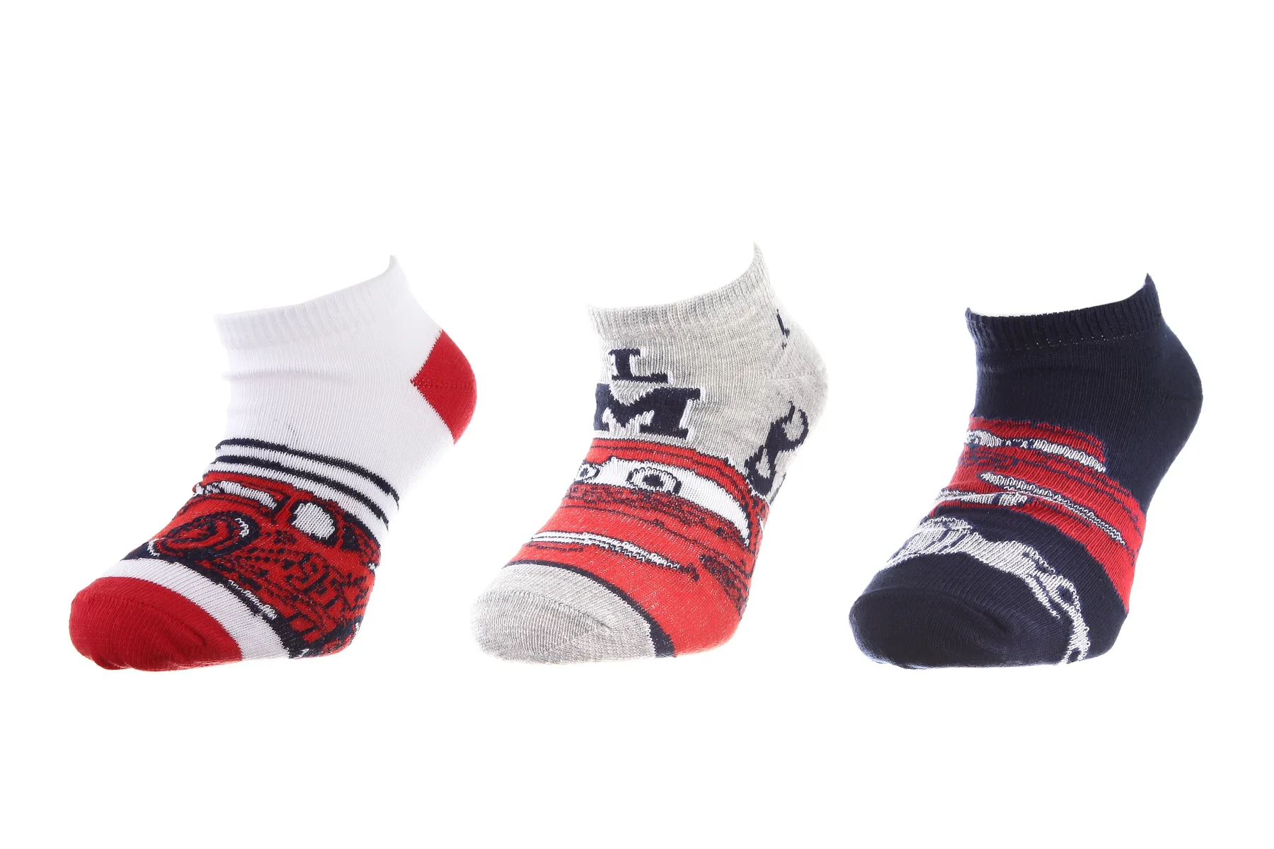 Шкарпетки CARS SOCKS 3P синій, сірий, білий Діт 31-34 арт 83150679-2