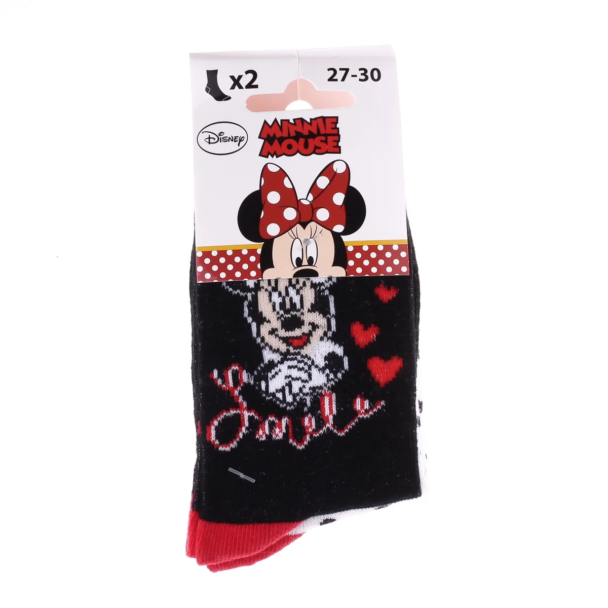 Шкарпетки MINNIE SOCKS 2P білий, чорний Діт 31-34, арт.83892347-4