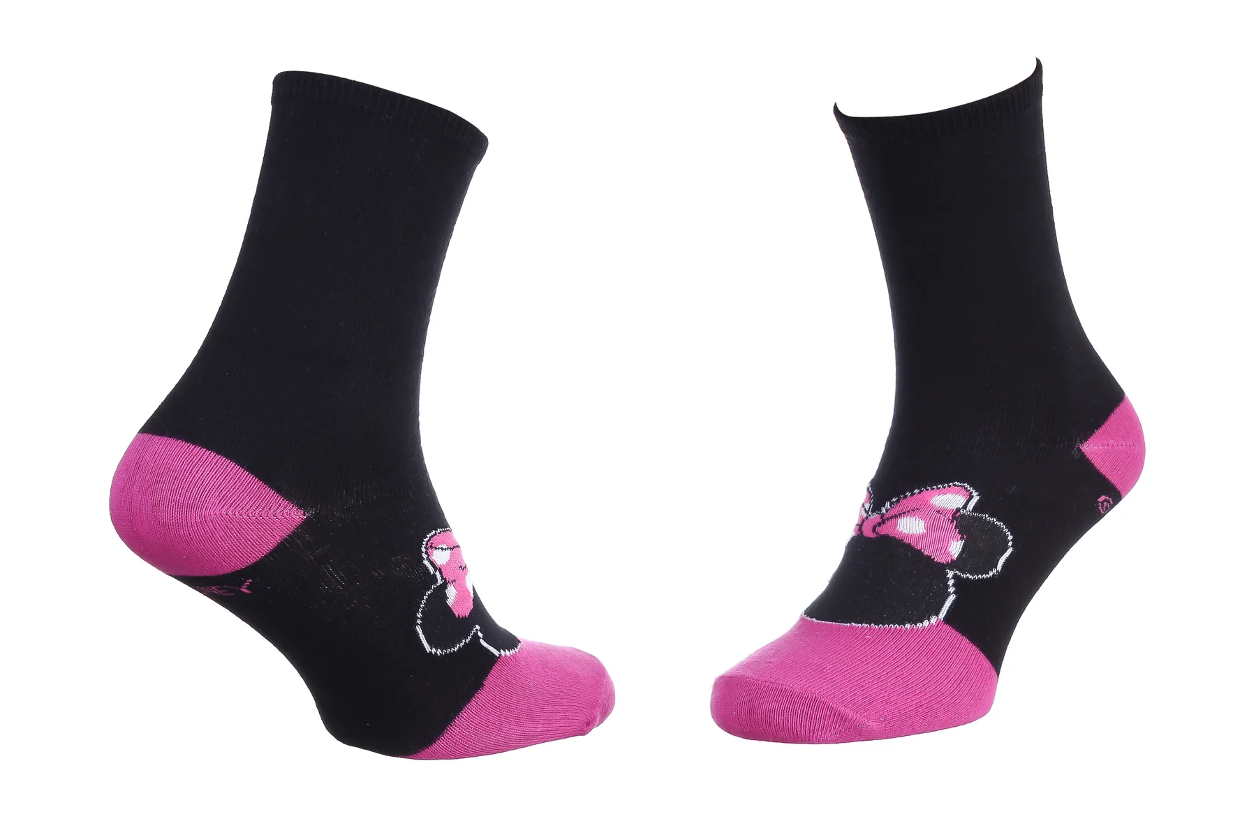 Шкарпетки MINNIE TETE CONTOUR + NOEUD чорний, пурпурний Діт 36-41