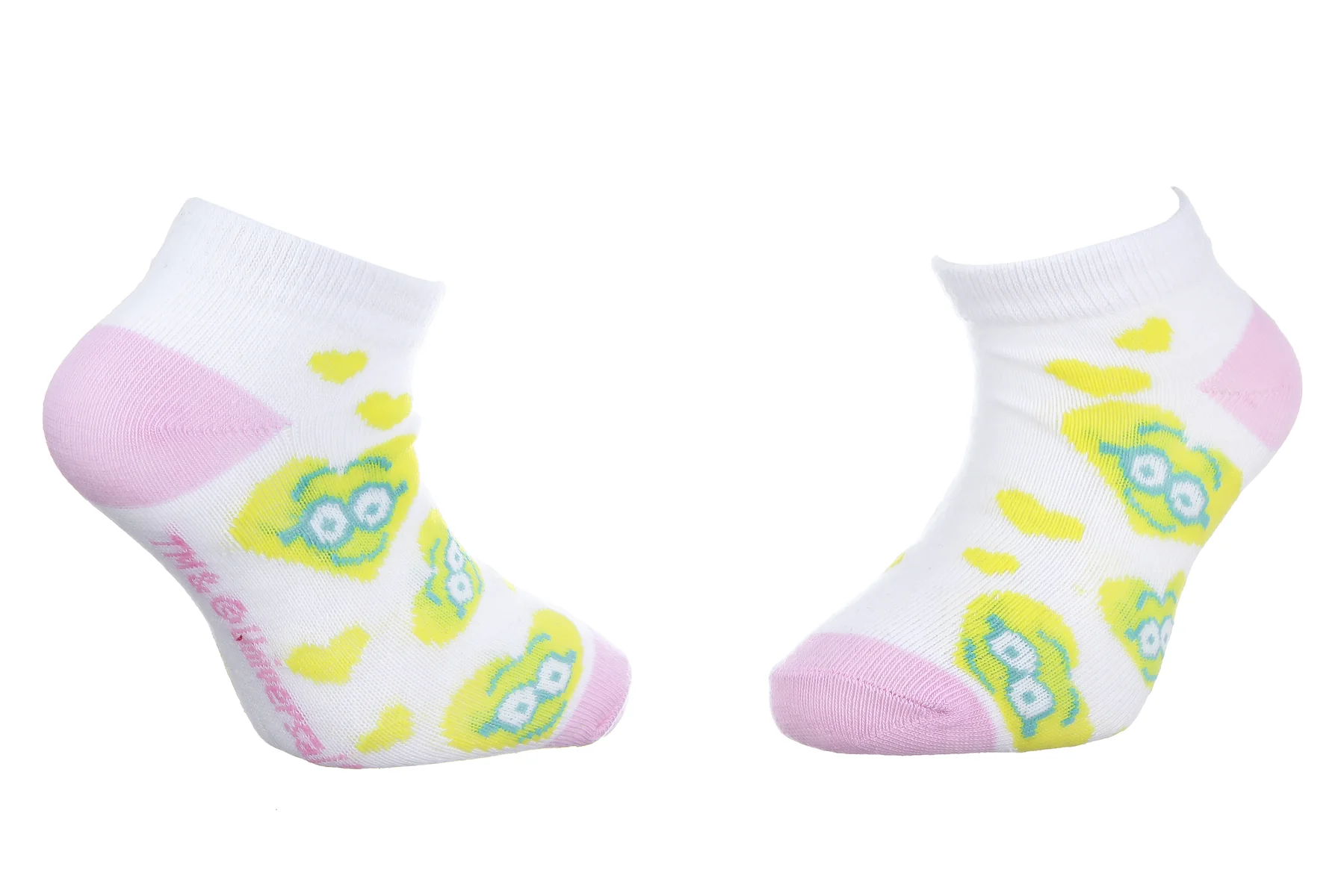 Шкарпетки MINNIE TETE MINION DANS COEUR білий, жовтий Діт 31-34 арт 83890431-7
