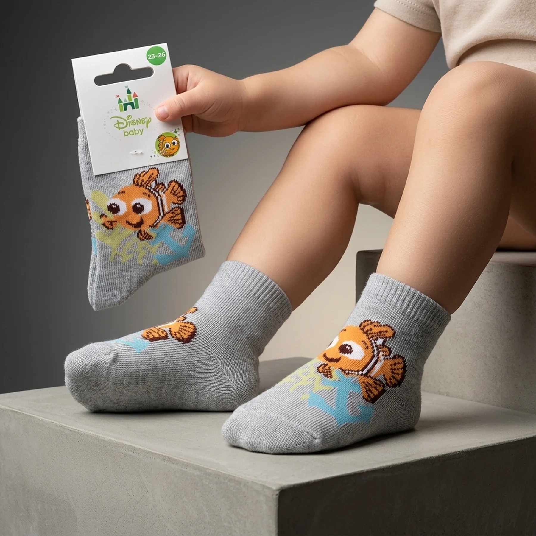 Шкарпетки NEMO-BEBE GARCON NEMO + ANCRE сірий Діт 23-26, арт.43847651-5